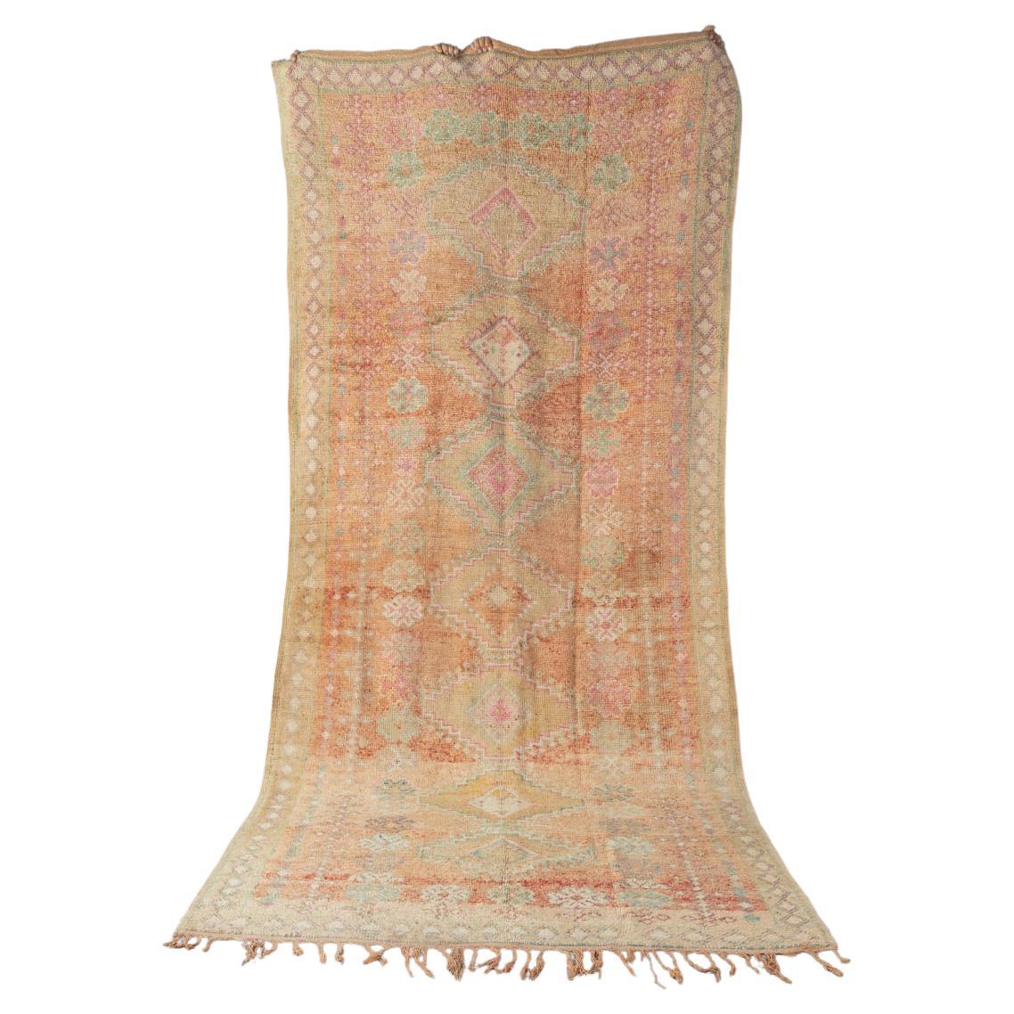 Vintage Taznakht Berber Rug 100% Wool Handwoven For Sale
