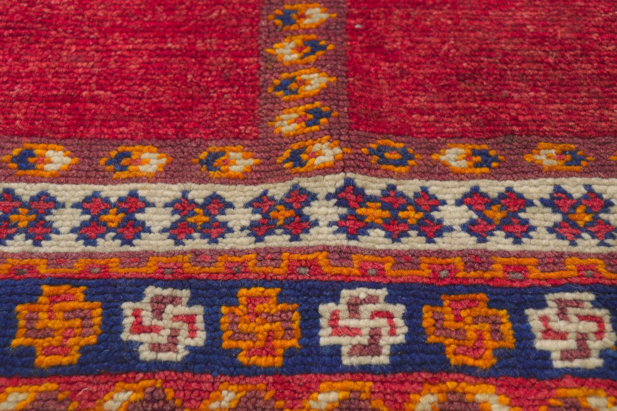 Vintage Taznakht Moroccan Rug by Berber Tribes of Morocco In Good Condition In Dallas, TX