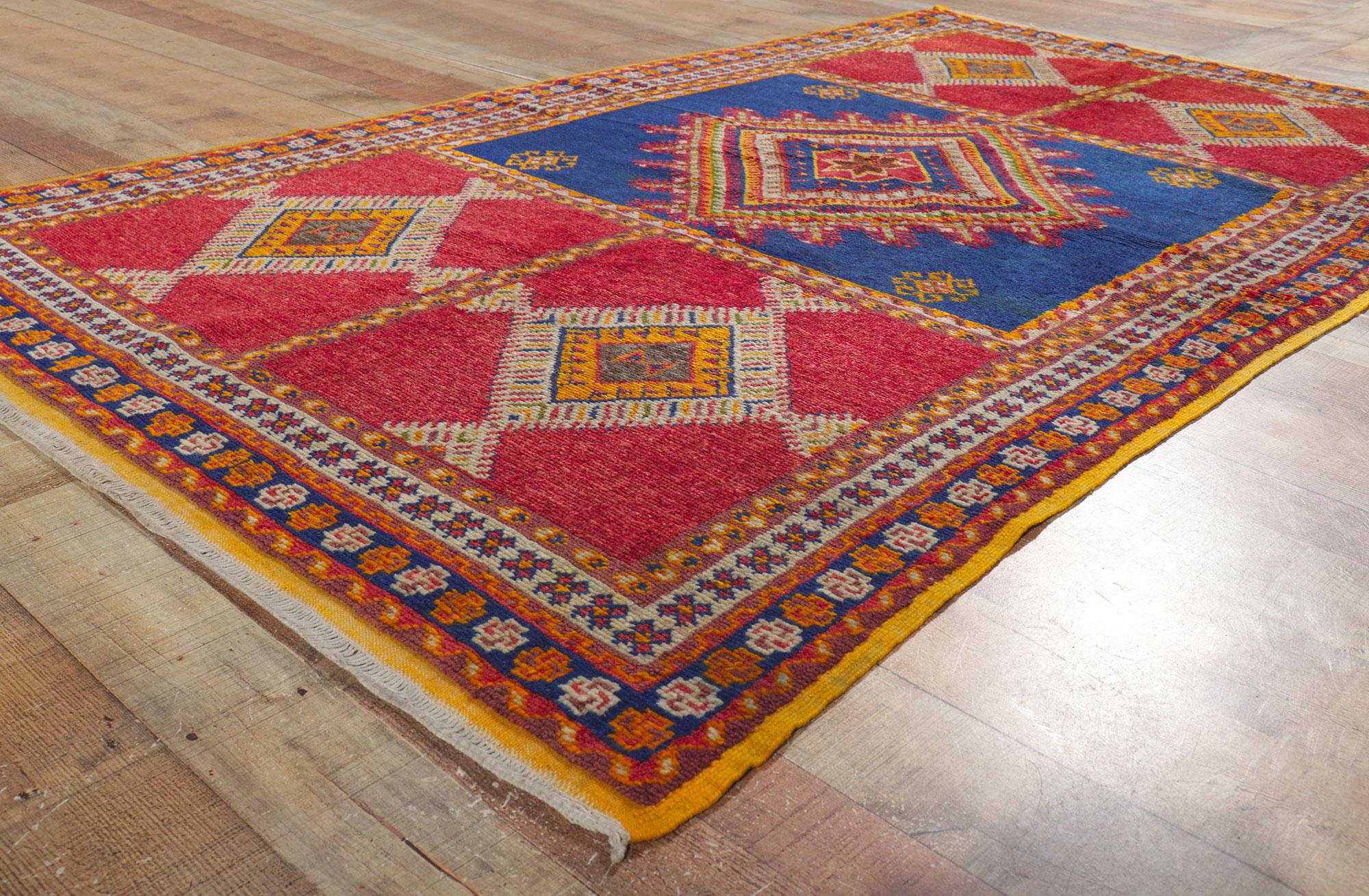 Wool Vintage Taznakht Moroccan Rug by Berber Tribes of Morocco