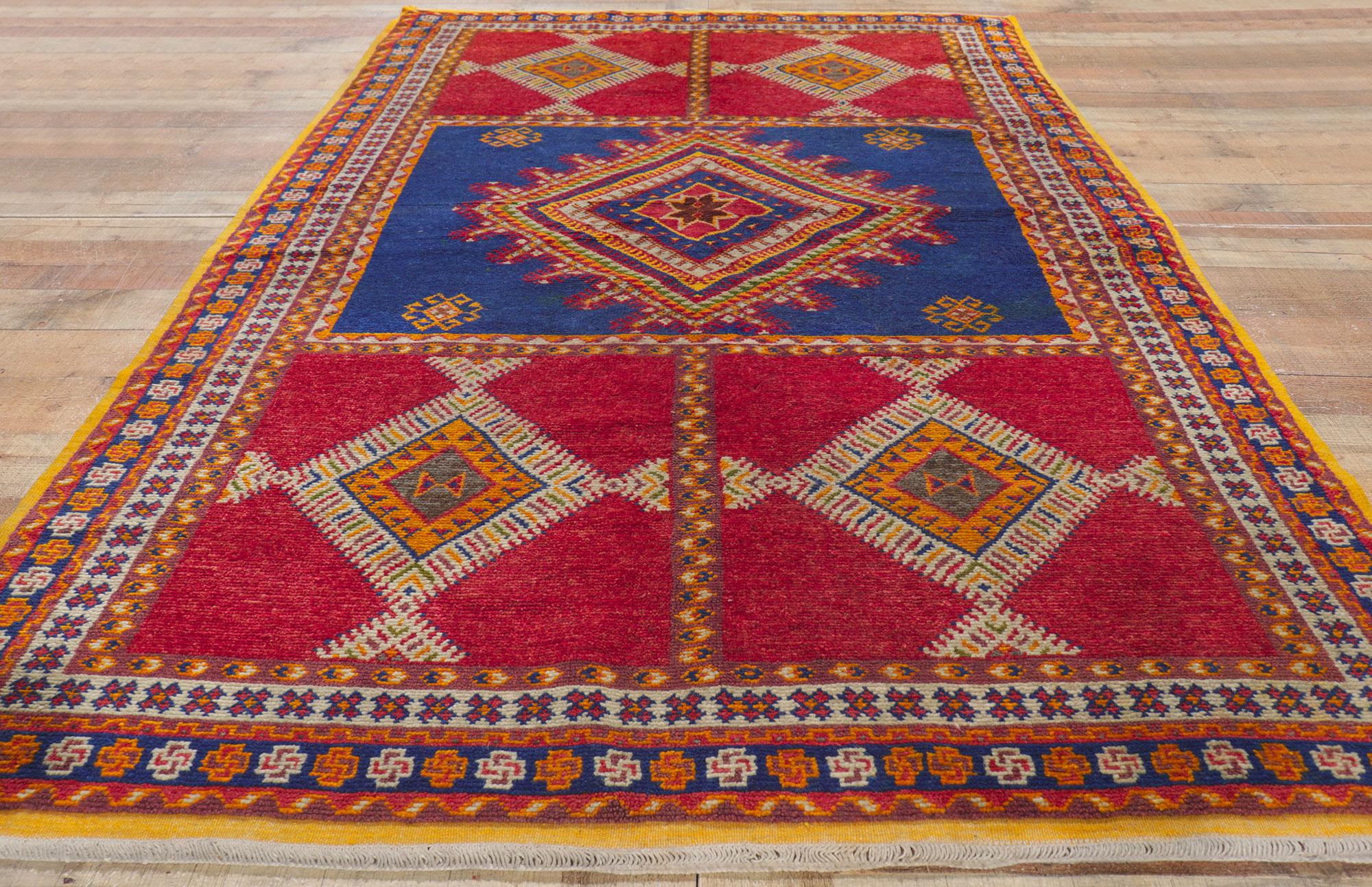 Vintage Taznakht Moroccan Rug by Berber Tribes of Morocco For Sale at