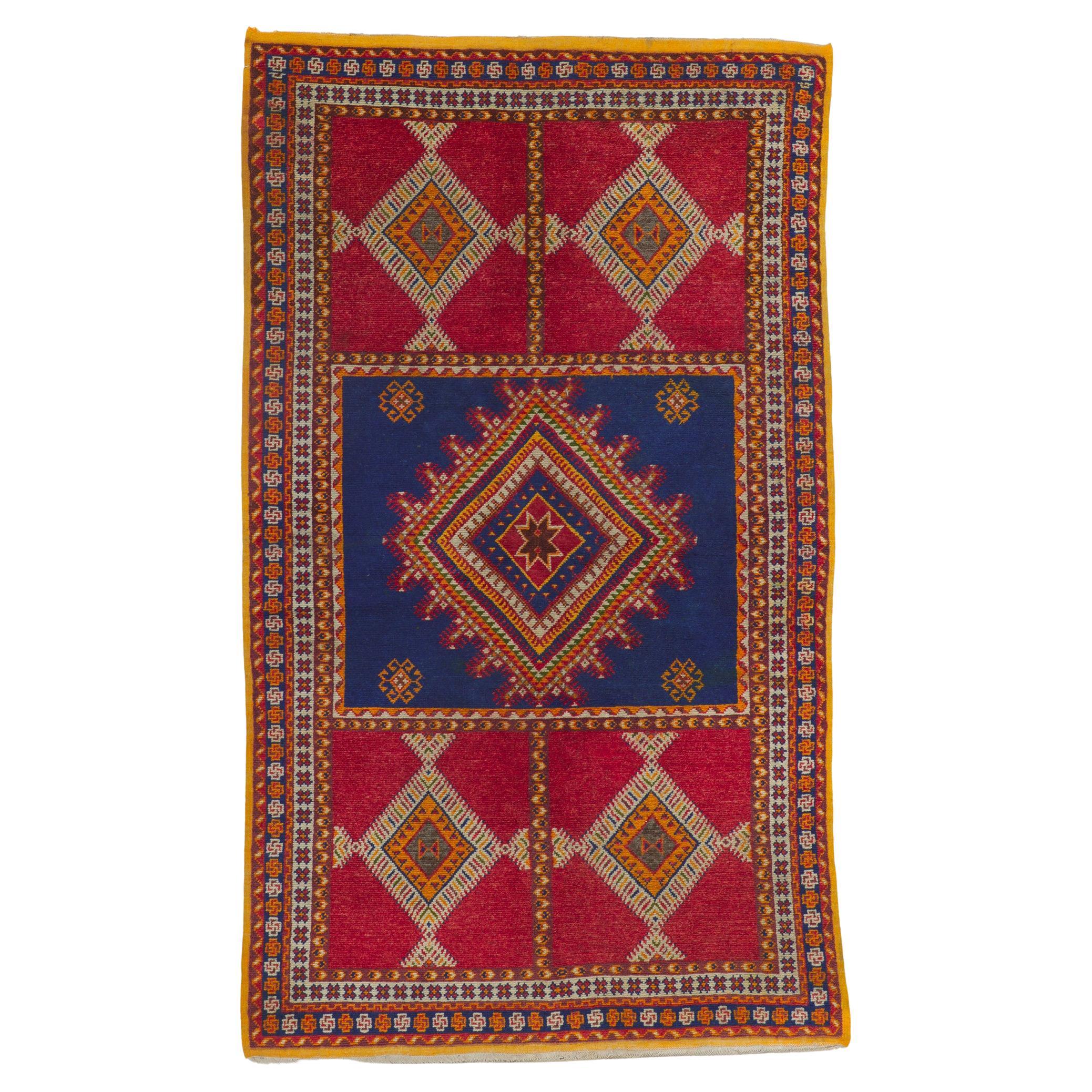 Vintage Taznakht Moroccan Rug by Berber Tribes of Morocco