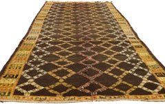 1960's Berber Ait Ouaouzguite Taznakht Marokkanischer Teppich mit Diamant Design