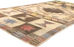 Vintage Taznakht Moroccan Rug, Nomadic Charm Meets Midcentury Modern Style