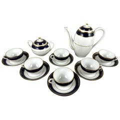 Vintage Tea Coffee Set Zsolney Hungary, 1960s