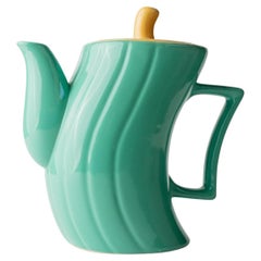Vintage Tea Pot by M. Iosa Ghini For Naj Oleari – Wiggly Turquoise & Yellow, 80s