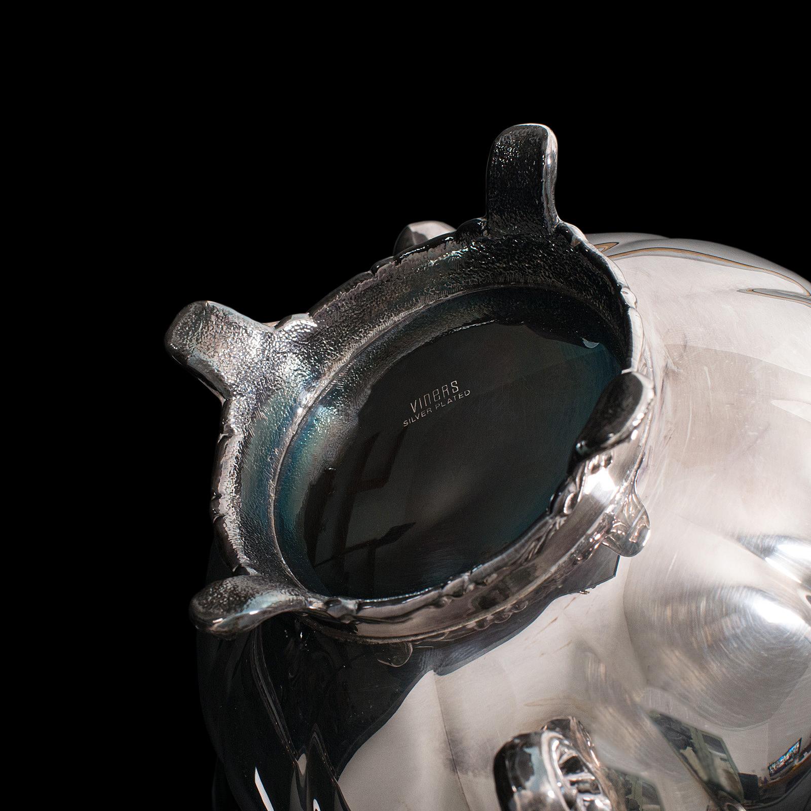 Vintage Tea Service, English, Silver Plated, Teapot, Dish, Viners of Sheffield For Sale 4
