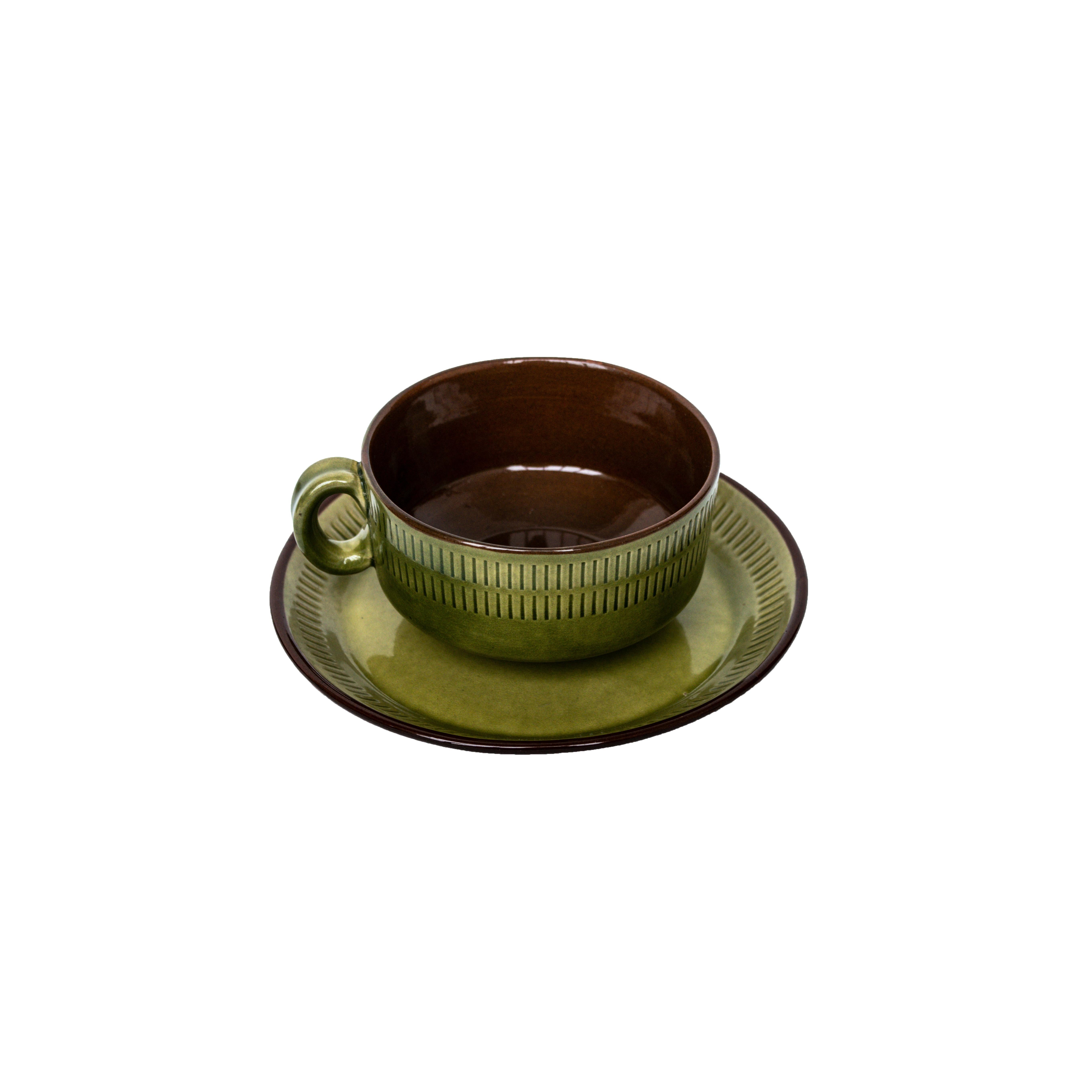Swedish Vintage Tea Set in Beautiful Green Color from Sweden, 1960s For Sale