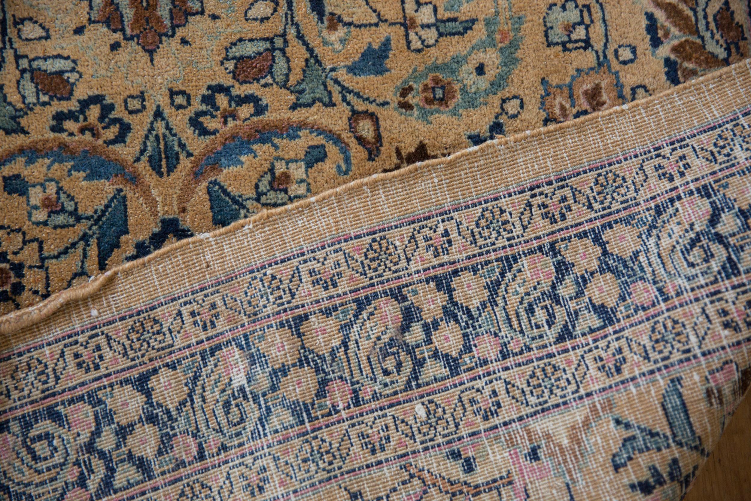 Vintage Tea Washed Meshed Rug Runner For Sale 3