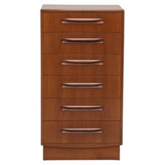 Vintage Teak 6 Drawer Tallboy “Fresco” By G-Plan Furniture, 1960s.