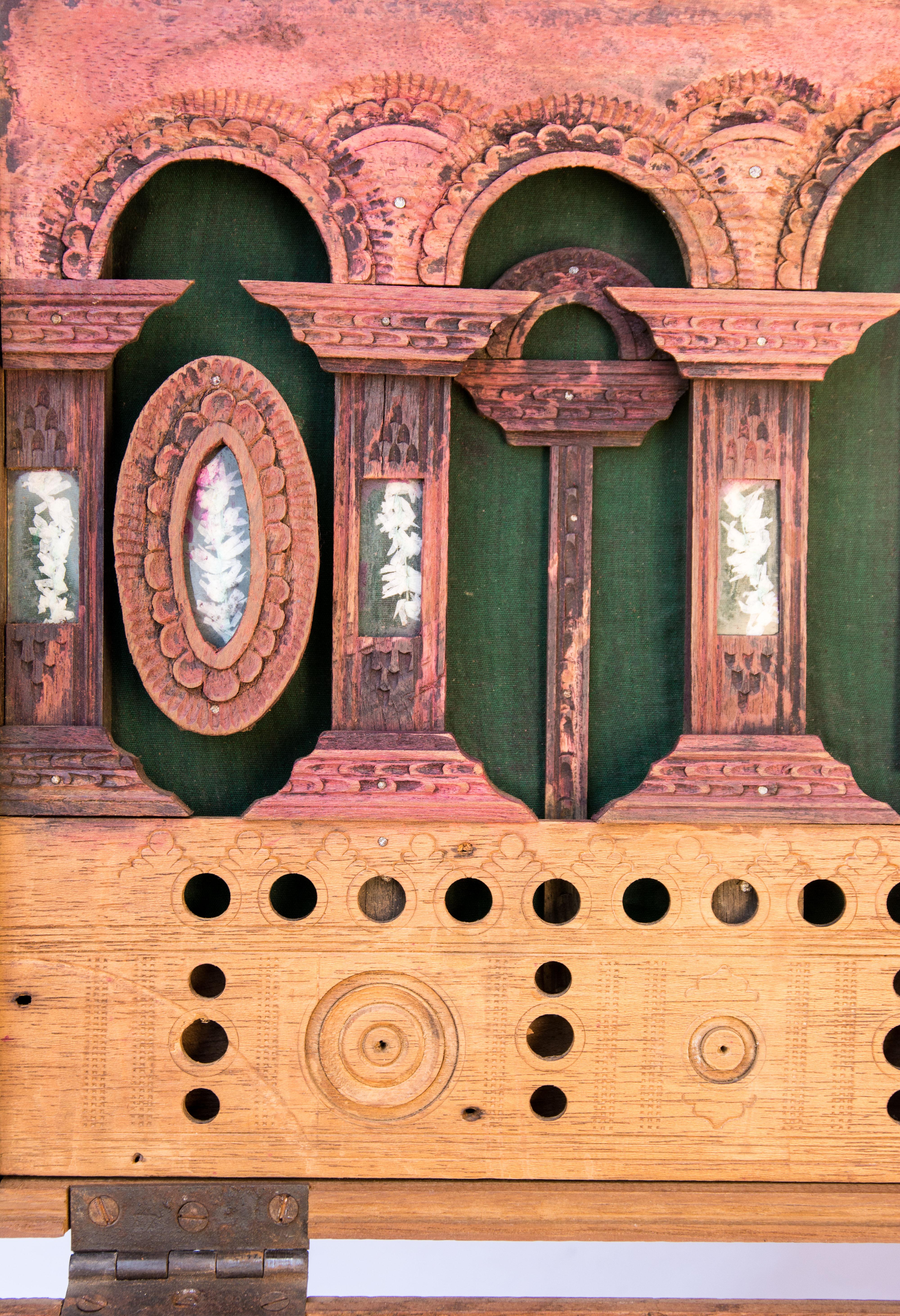 Vintage Teak Actors Chest from Burma, Early to Mid-20th Century In Good Condition In Point Richmond, CA