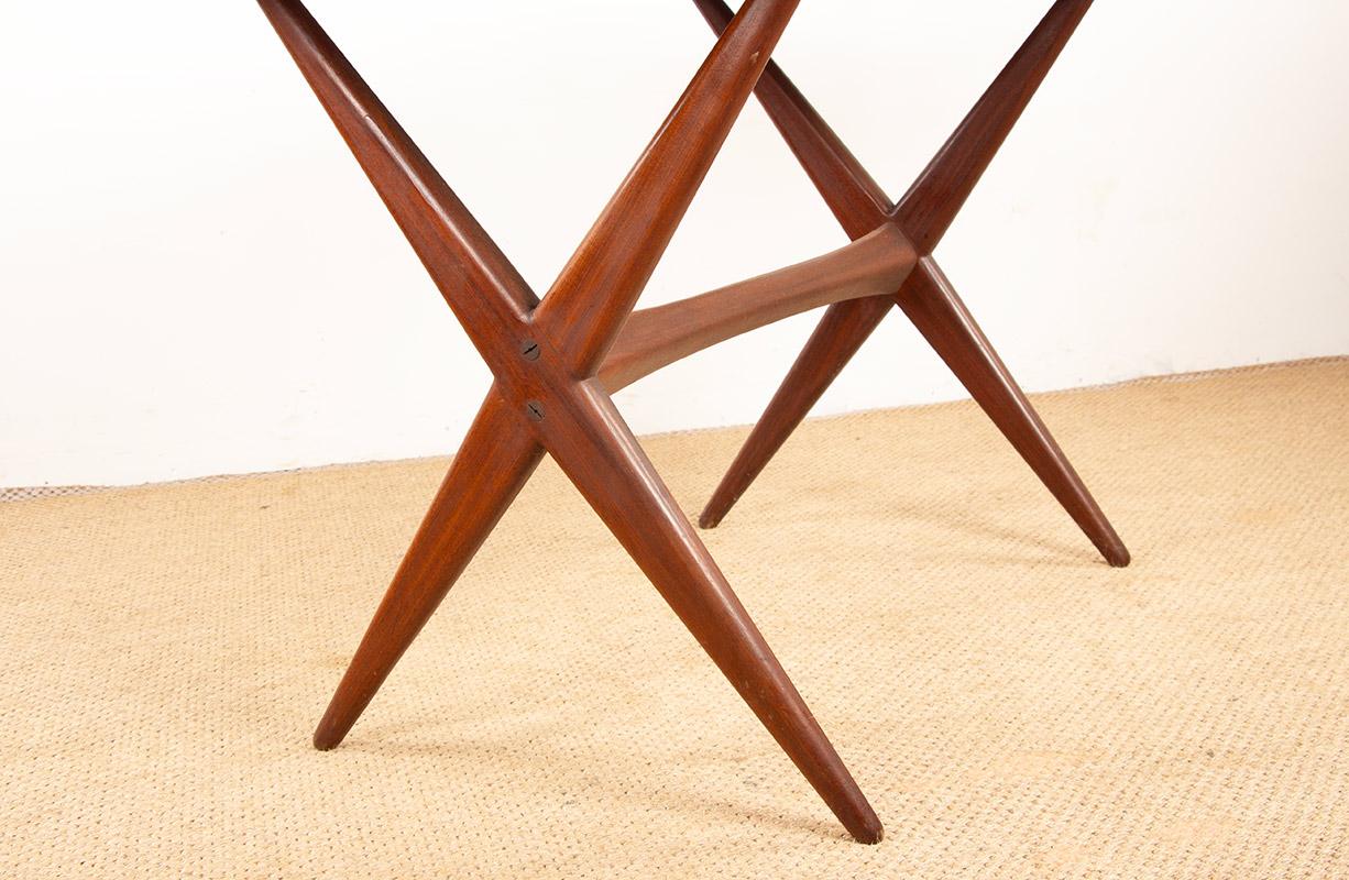 Vintage teak adjustable Scandinavian table, dining and coffee by Frederik Kayser For Sale 6