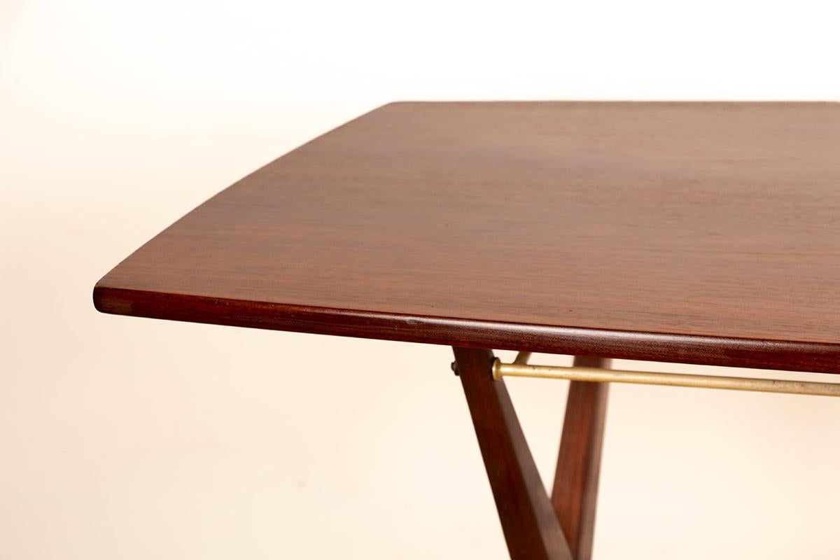 Norwegian Vintage teak adjustable Scandinavian table, dining and coffee by Frederik Kayser For Sale