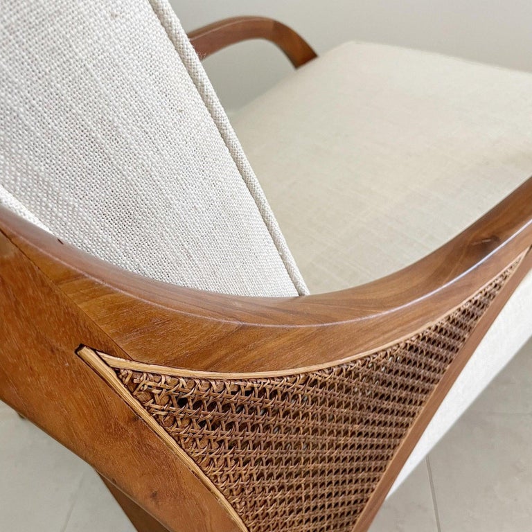 Vintage Teak and Cane Lounge Chairs at 1stDibs west palm beach chair