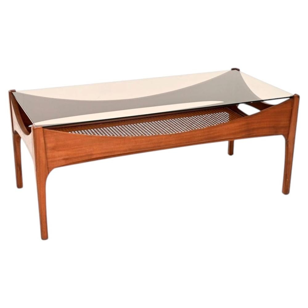 Vintage Teak and Glass Coffee Table