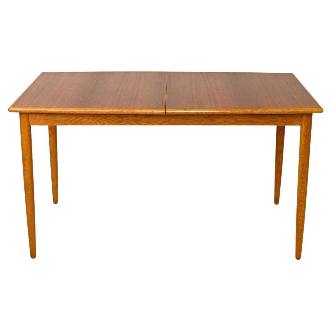 Vintage Teak and Oak Rectangular Table For Sale