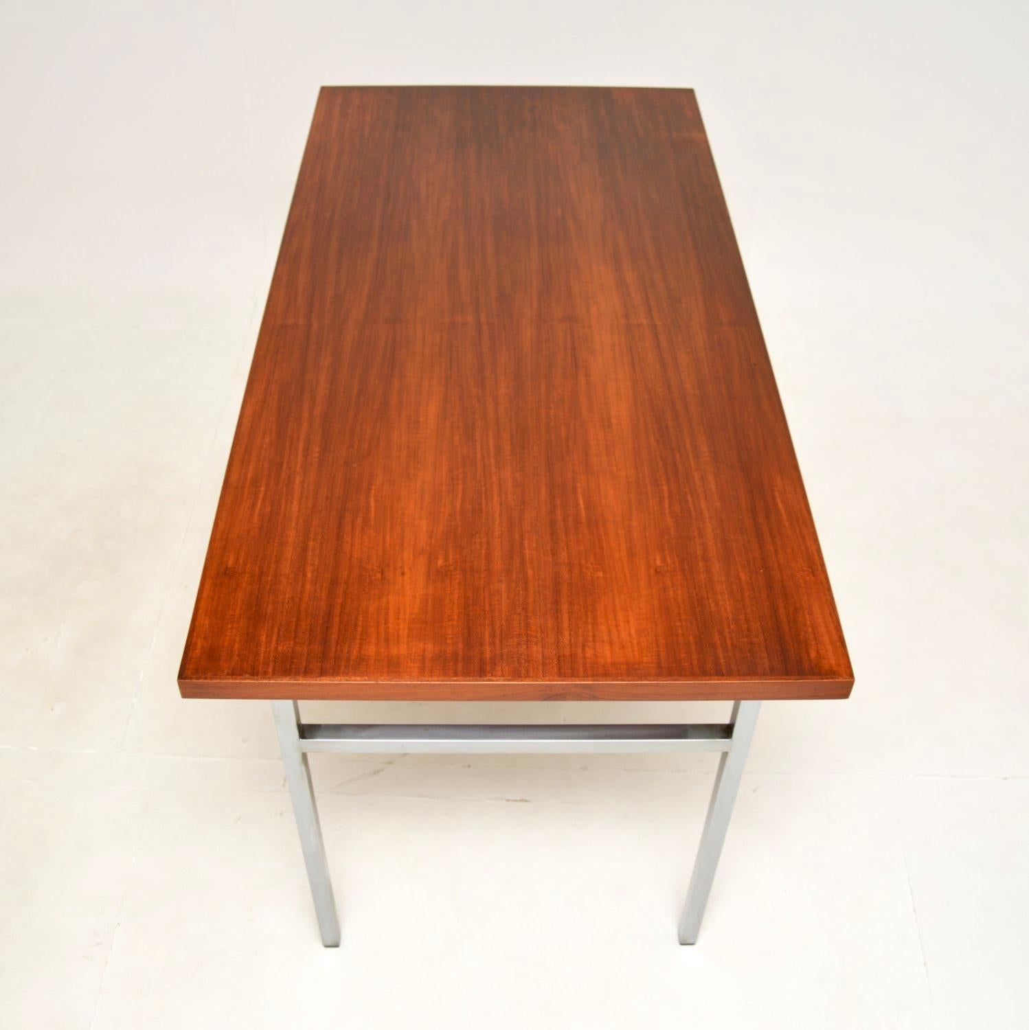 Mid-20th Century Vintage Teak and Steel Desk by Robin Day for Hille For Sale