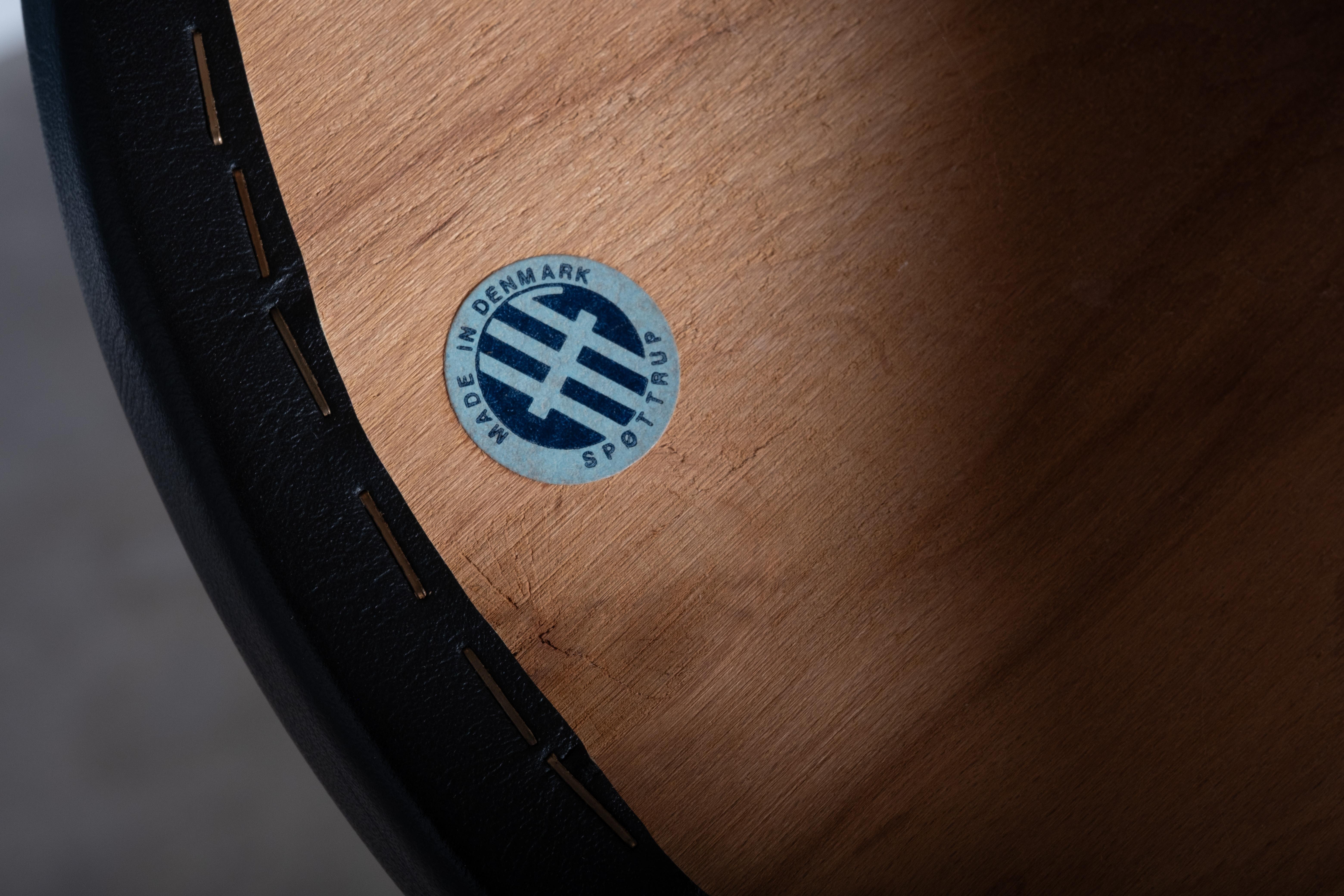 Vintage Teak Bar Stools by Hugo Frandsen for Spøttrup Møbelfabrik, 1960s For Sale 1