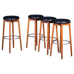 Vintage Teak Bar Stools by Hugo Frandsen for Spøttrup Møbelfabrik, 1960s
