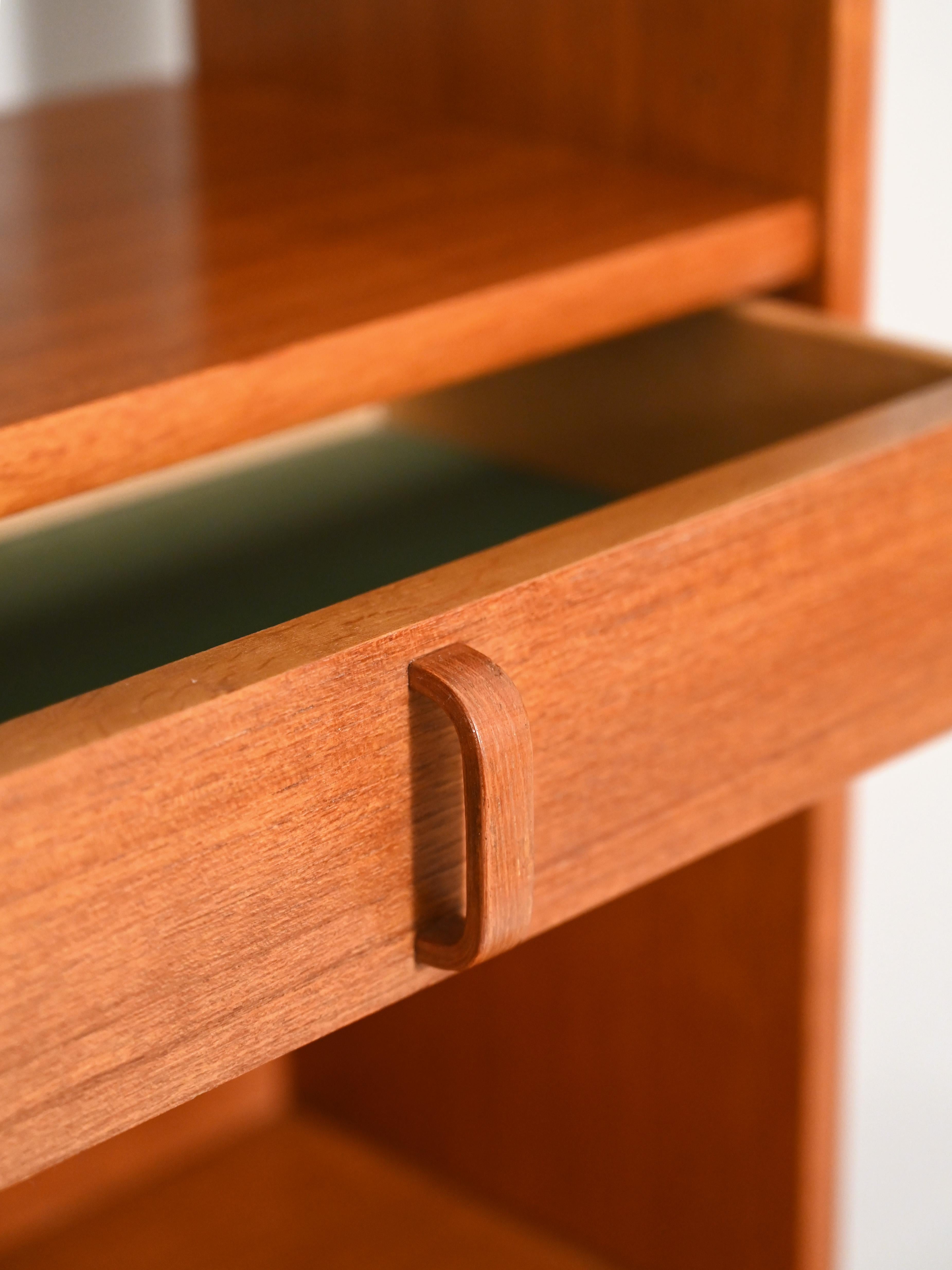 Vintage Teak Bookcase with Drawers 1