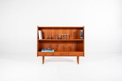 Vintage Teak Bookcase with Drawers – Mid Century Scandinavian Cabinet
