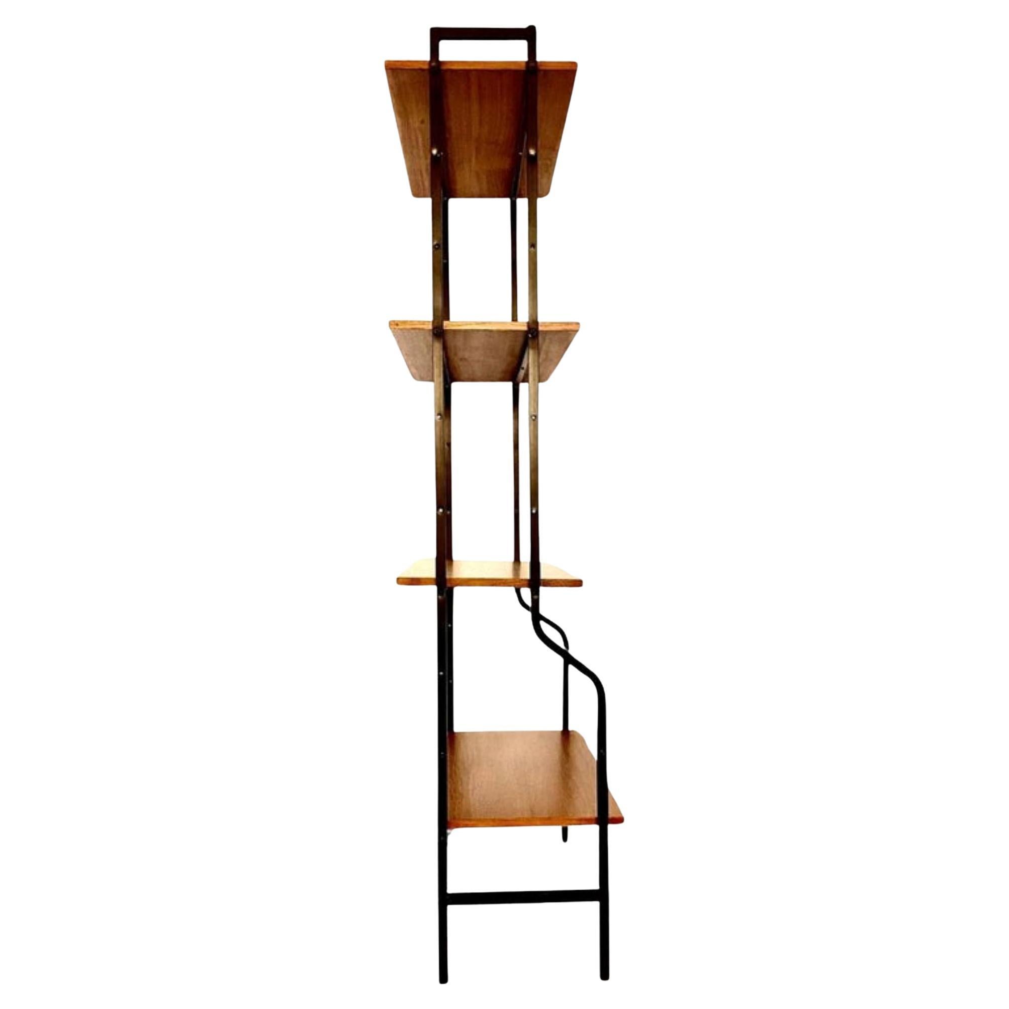 Vintage Teak Bookshelf, Italy 1960