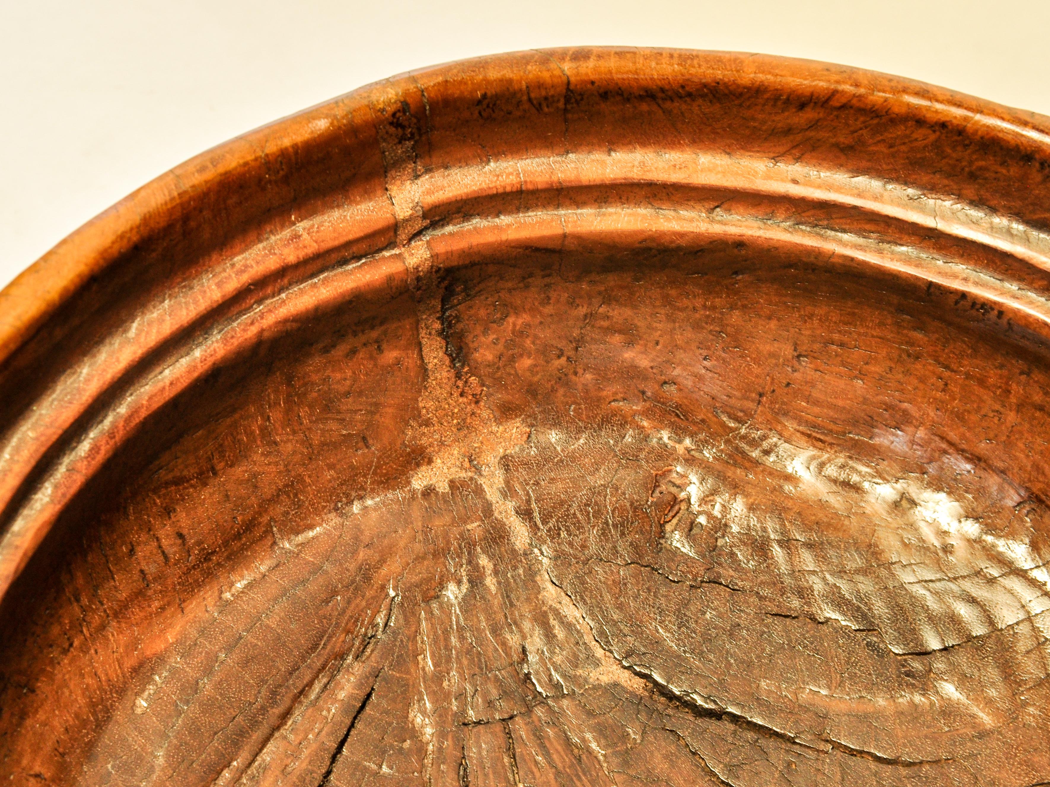 Vintage Teak Burl Wood Bowl, Java, Mid-20th Century 12