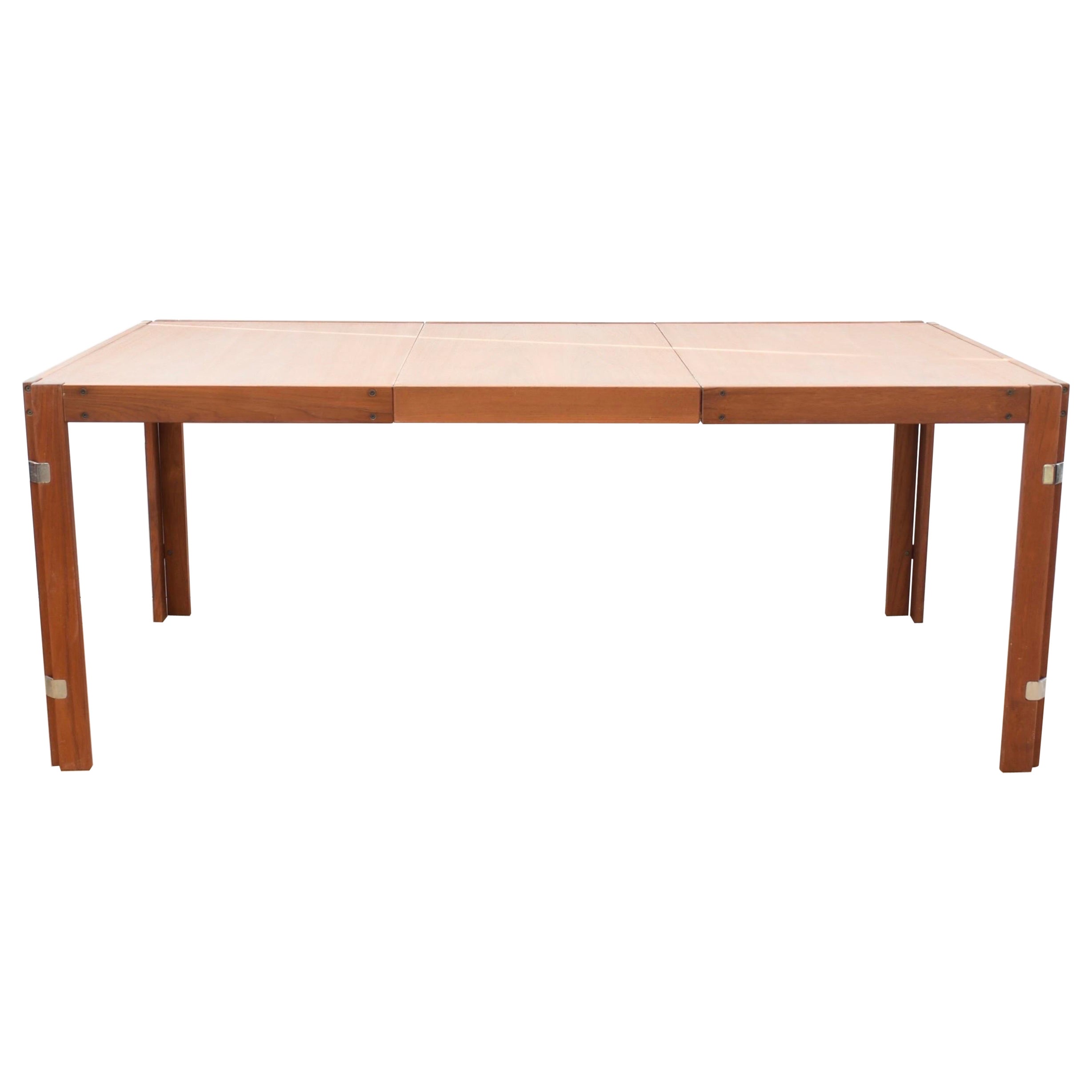 Vintage Teak 
Chrome Dining Table