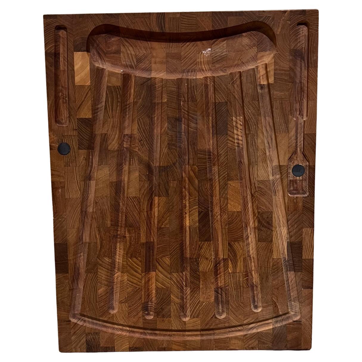 Vintage Teak Cutting Board Butcher Block Carving