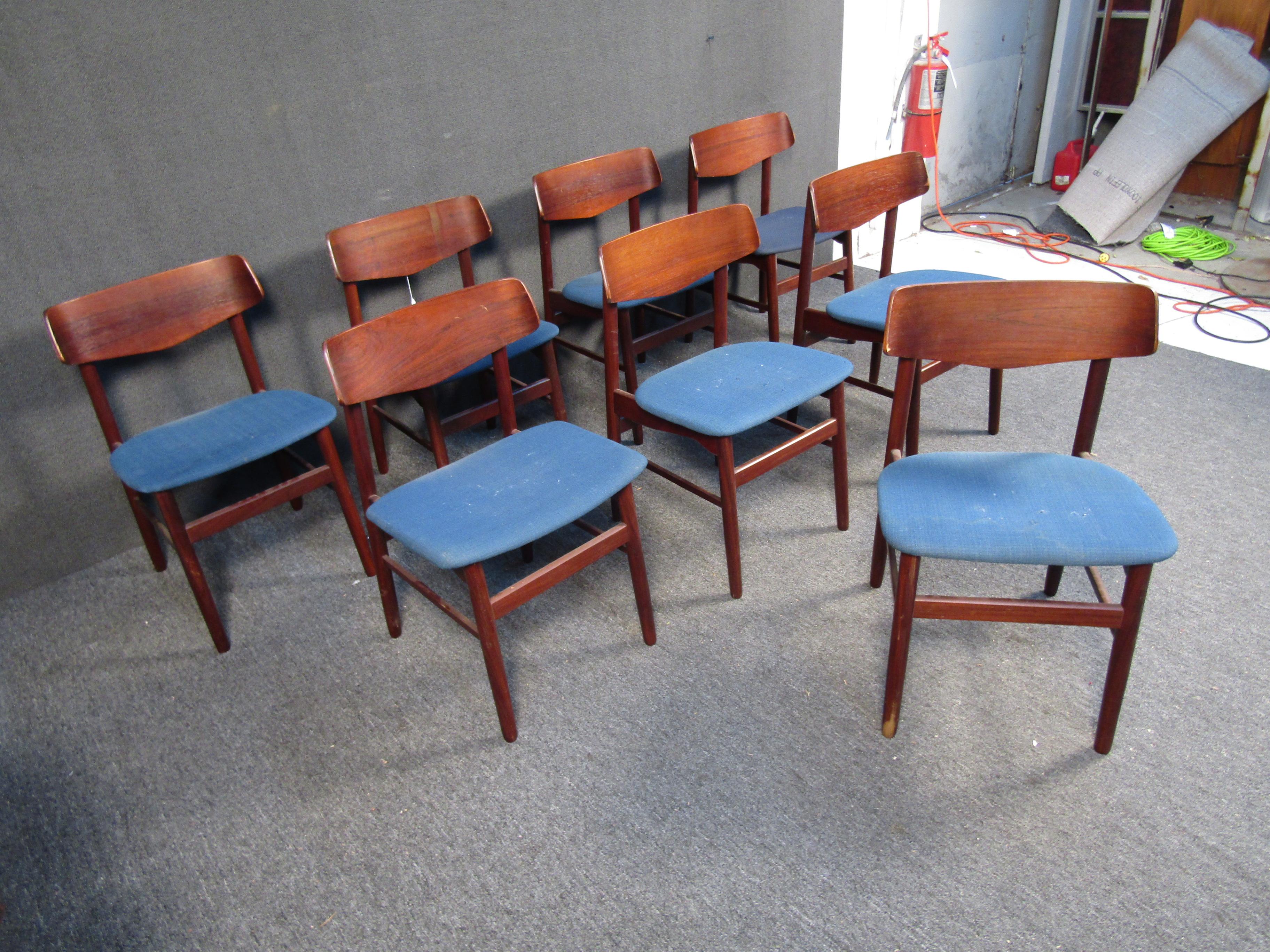 vintage teak dining chairs