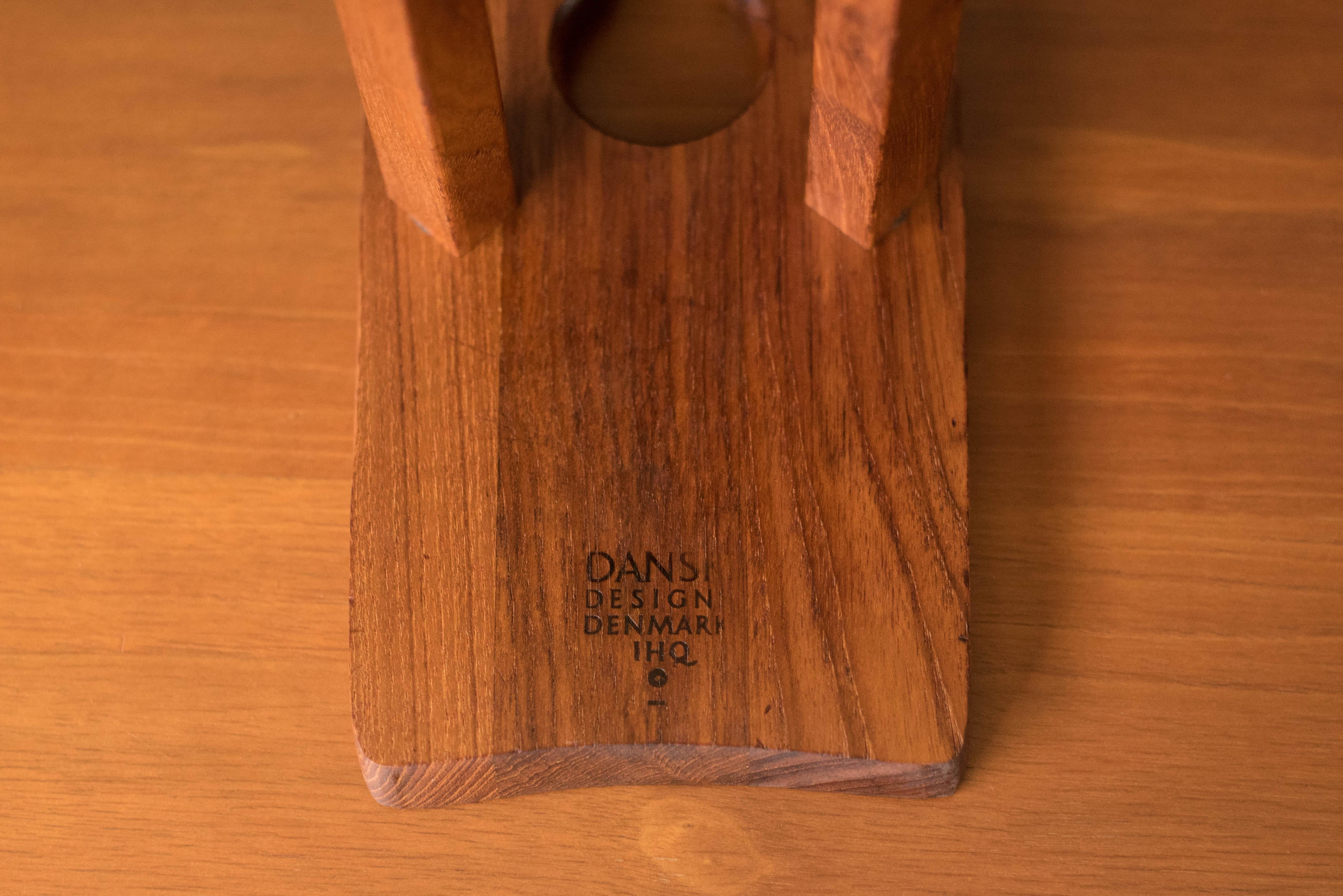 Vintage Teak Danish Jens H. Quistgaard Wine Bottle Holder for Dansk  For Sale 3