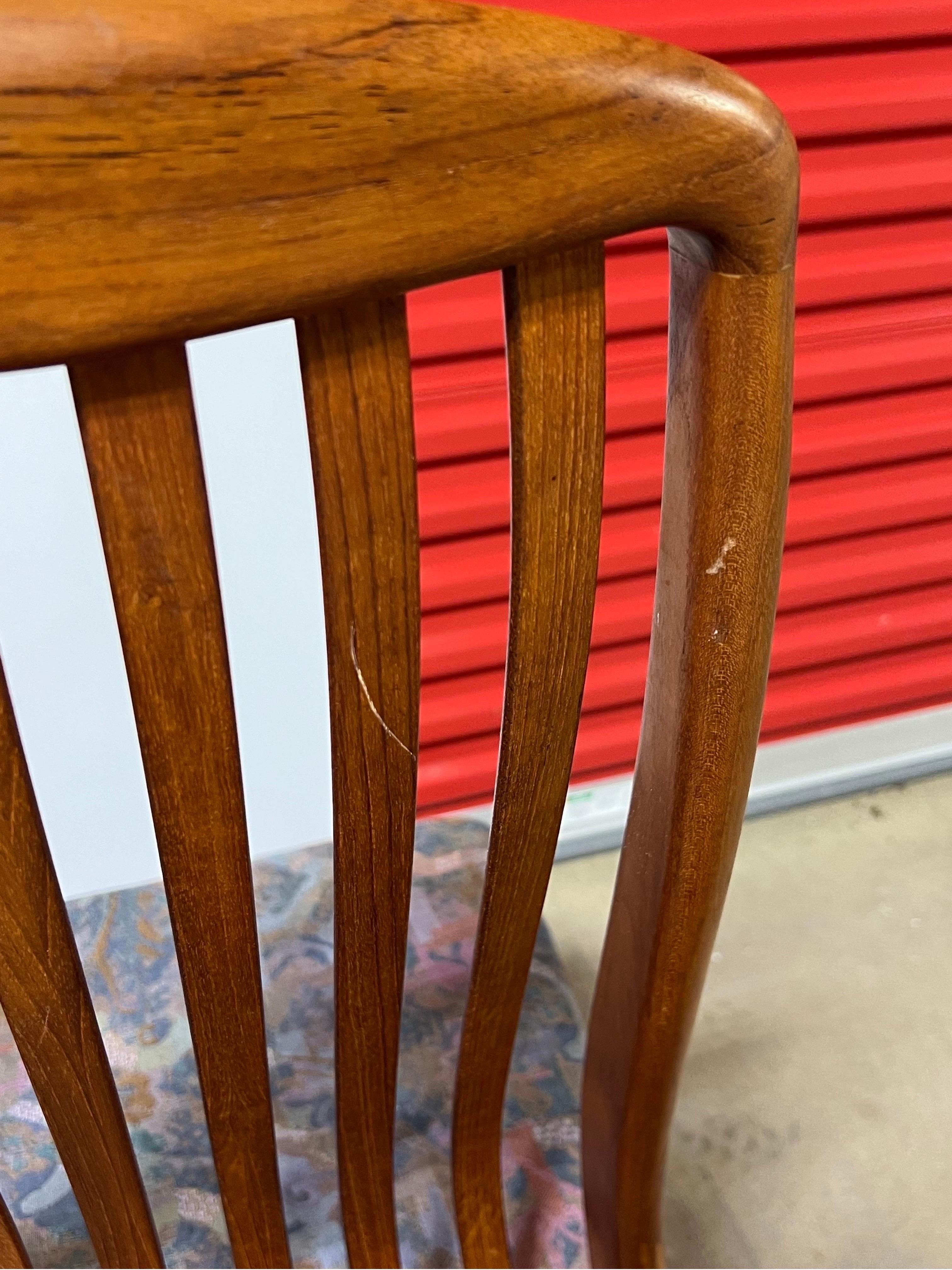 Vintage Teak Danish Modern Preben Schou Dining Chairs - Set of 6 5