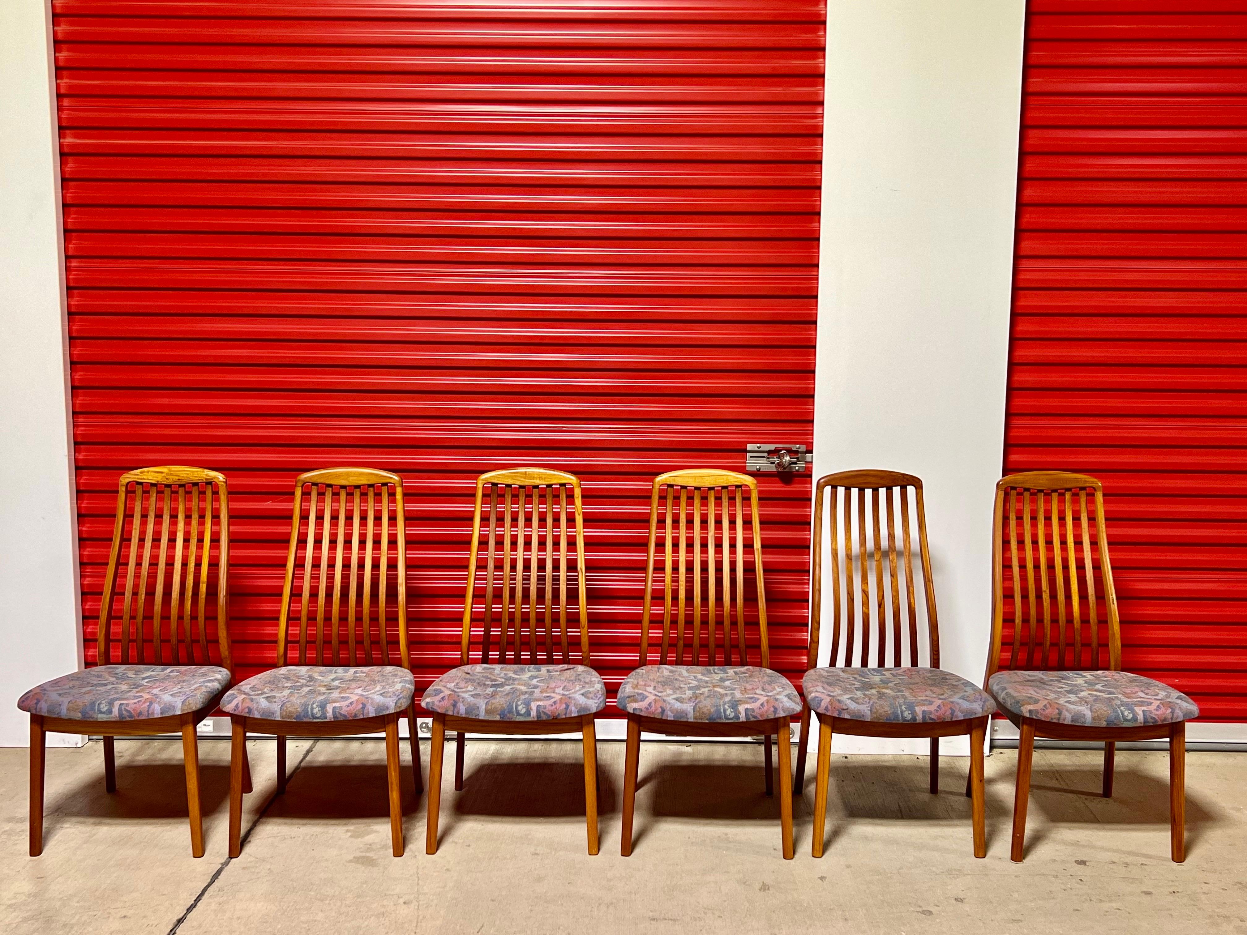 Mid-Century Modern Vintage Teak Danish Modern Preben Schou Dining Chairs - Set of 6