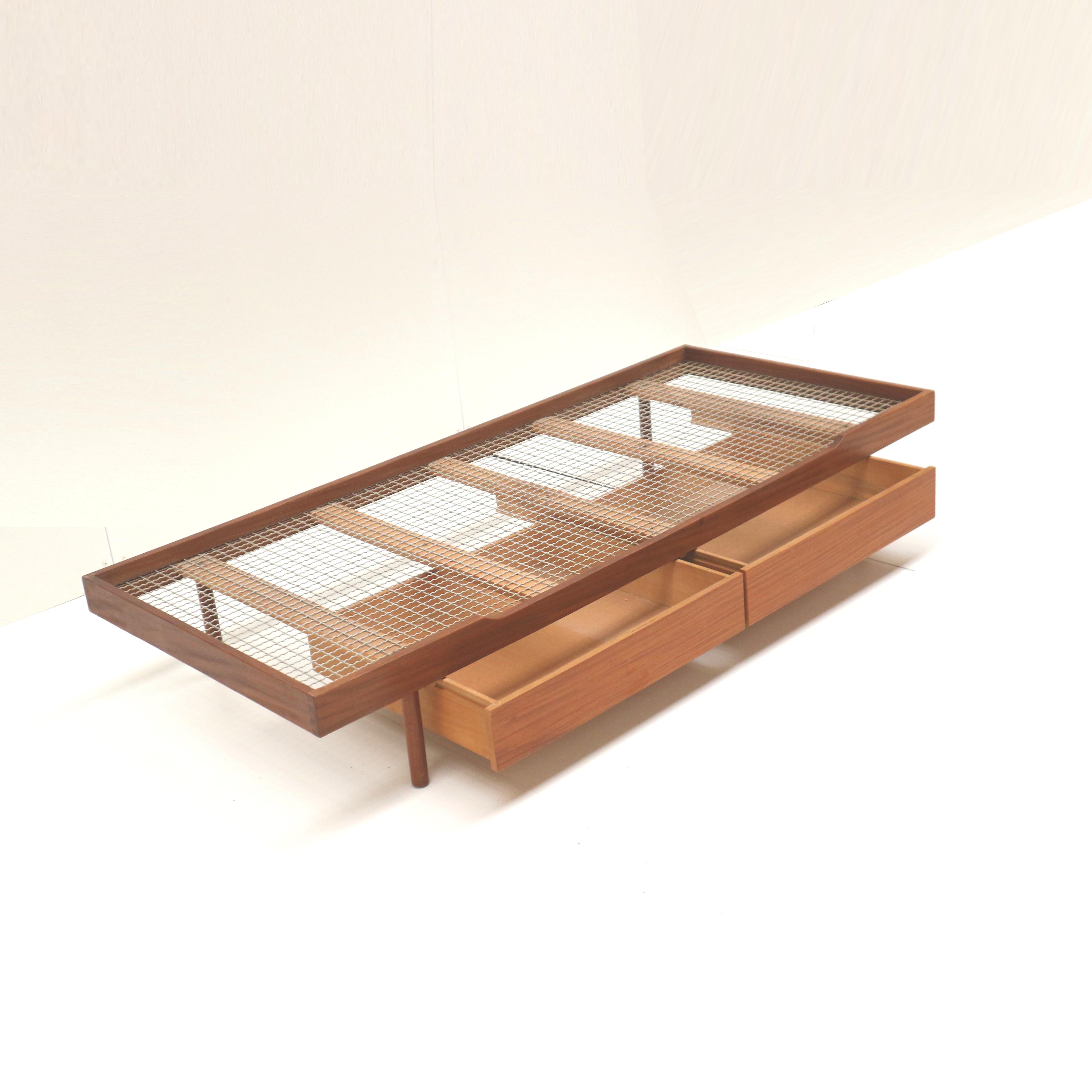 Wood Vintage teak daybed made in the 60s For Sale