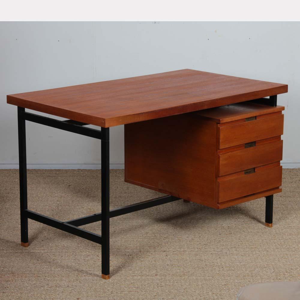 Vintage teak desk by Pierre Guariche, 1960s in vendita 2