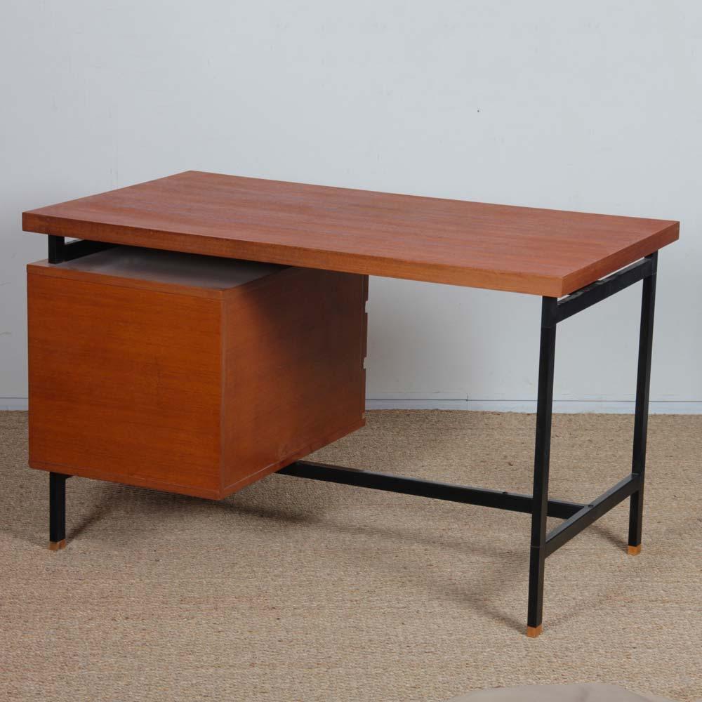 Vintage teak desk by Pierre Guariche, 1960s in vendita 3