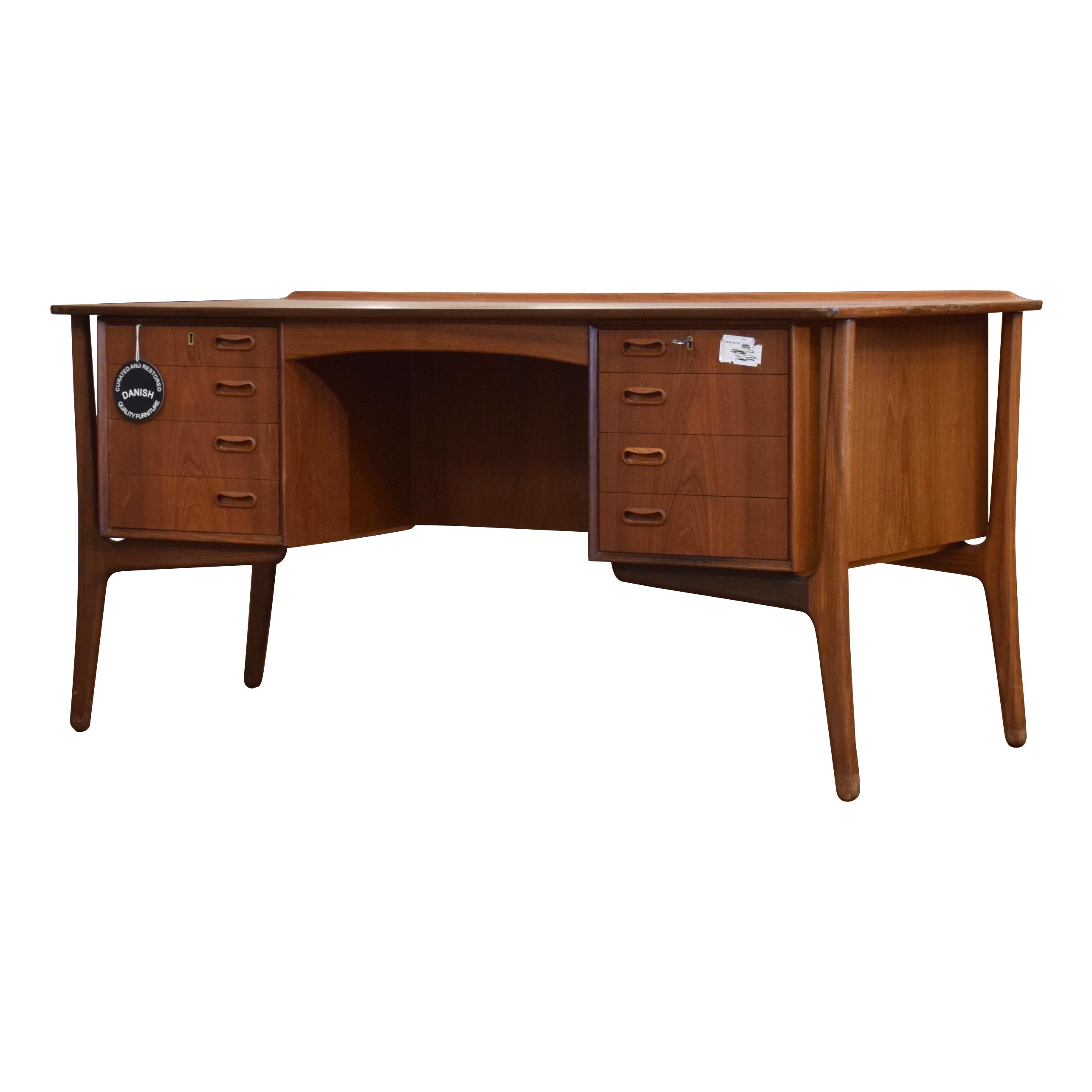 Vintage Teakholz-Schreibtisch von Svend Aage Madsen für HP Hansen im Angebot