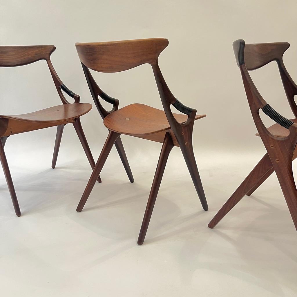 Plastic Vintage Teak Dining Chair by Arne Hovmand Olsen, Denmark ca. 1950s