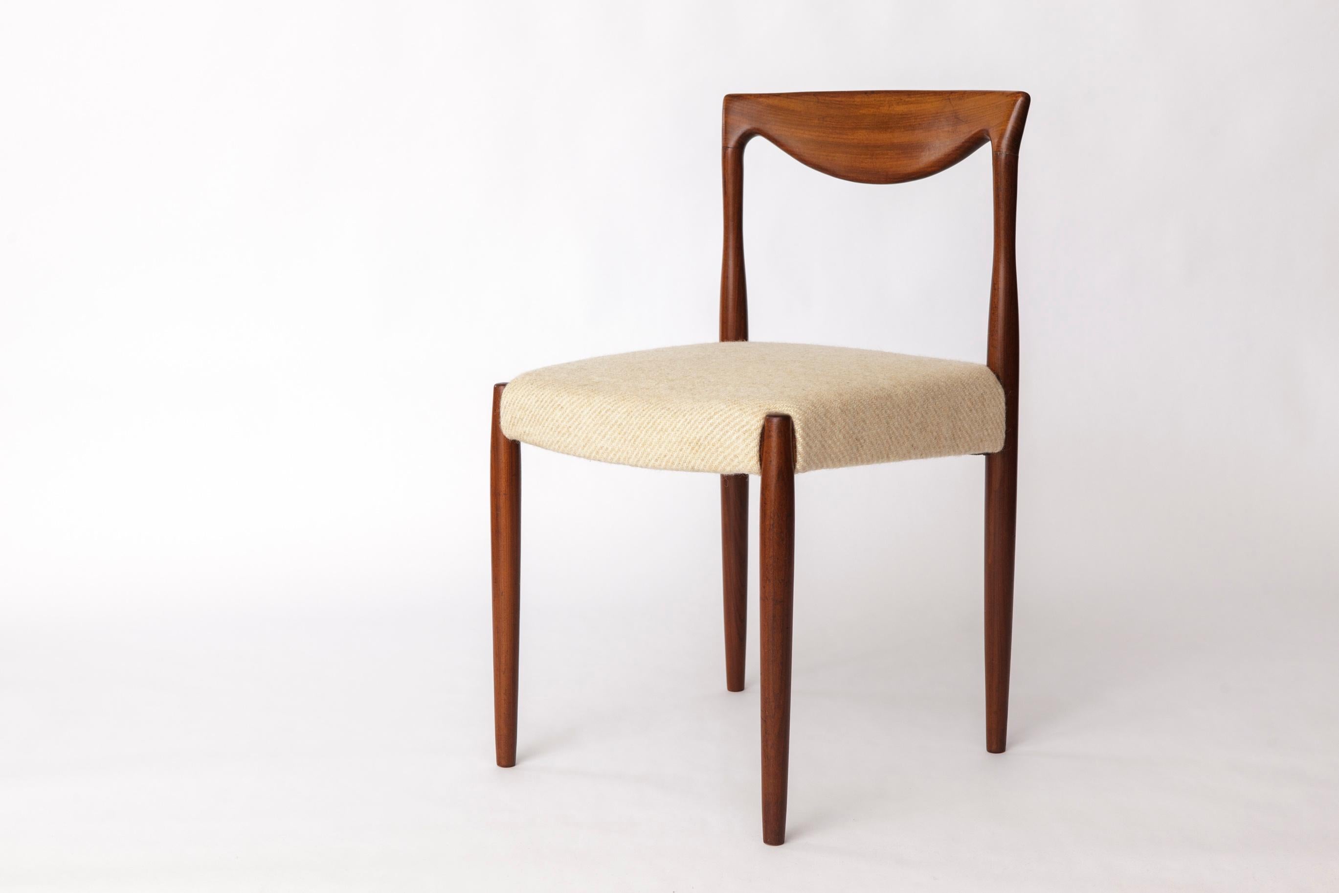 Lucidato Sedia da pranzo in teak vintage di Adolf Relling and Adolf Relling per Gustav Bahus, Norwa in vendita