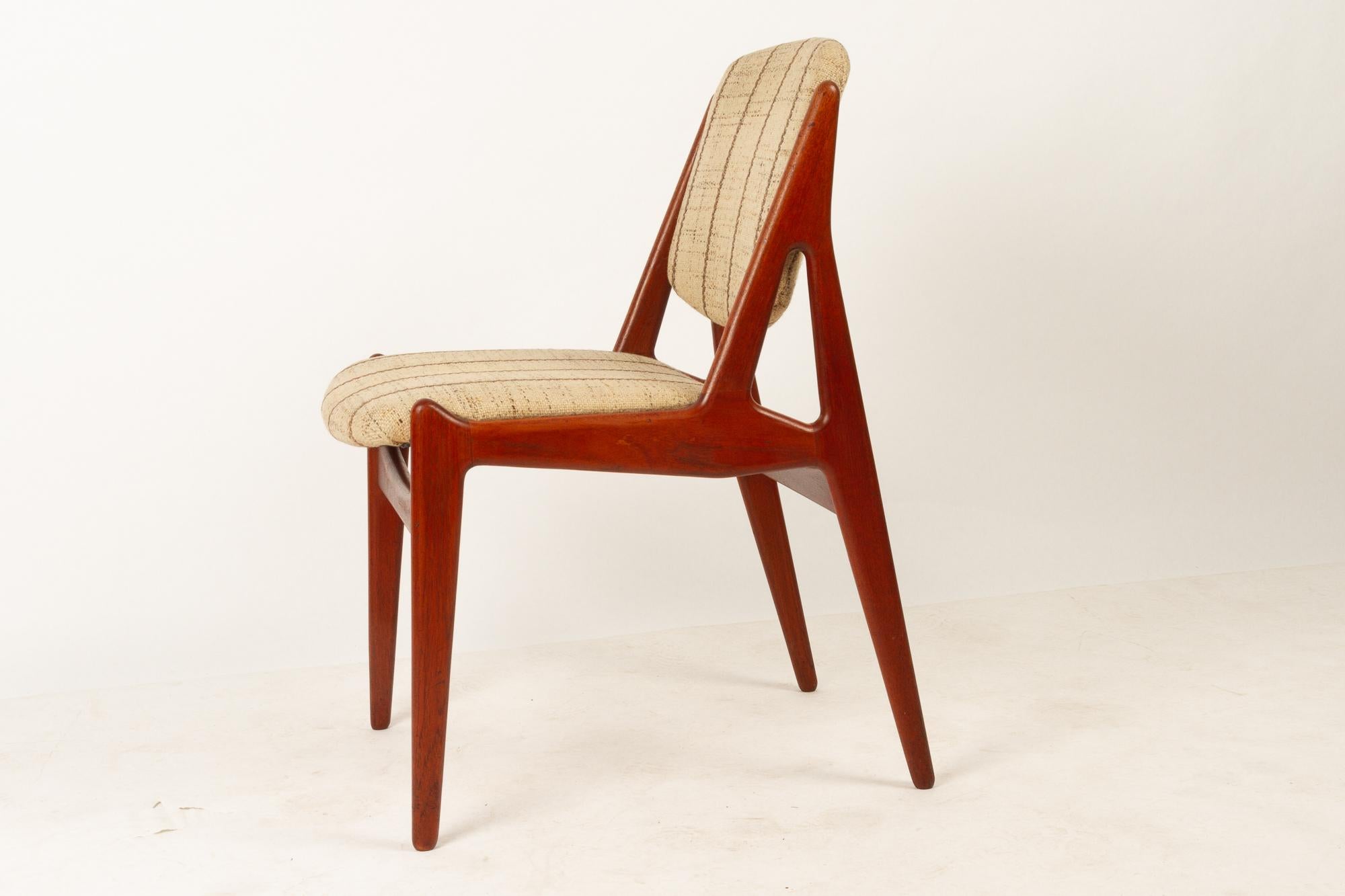 Mid-Century Modern Vintage Teak Dining Chair 