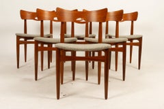 Vintage Teak Dining Chairs by Johannes Andersen, 1960s, Set of 6