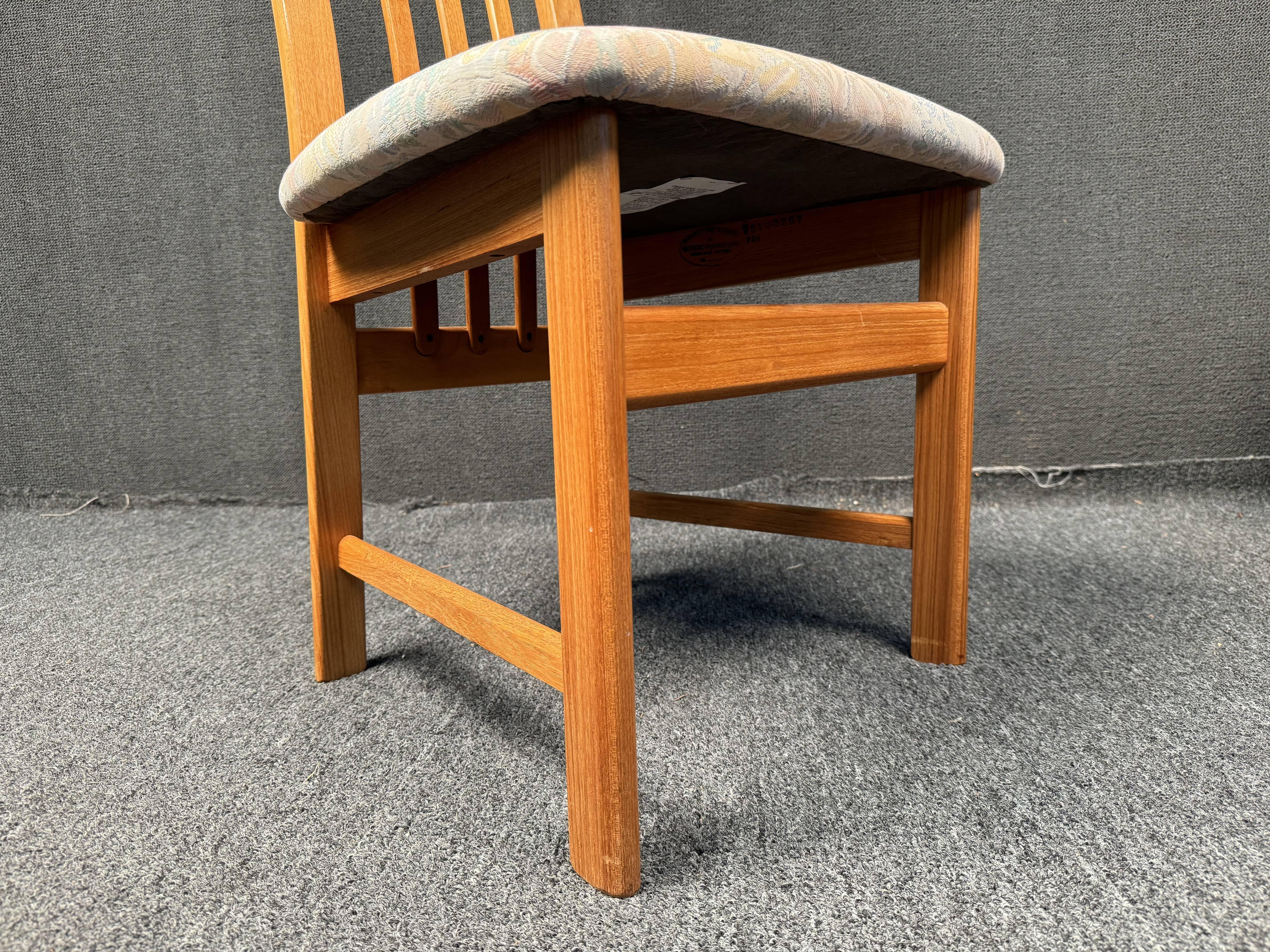 Vintage Teak Dining Chairs by Nordic Furniture For Sale 5