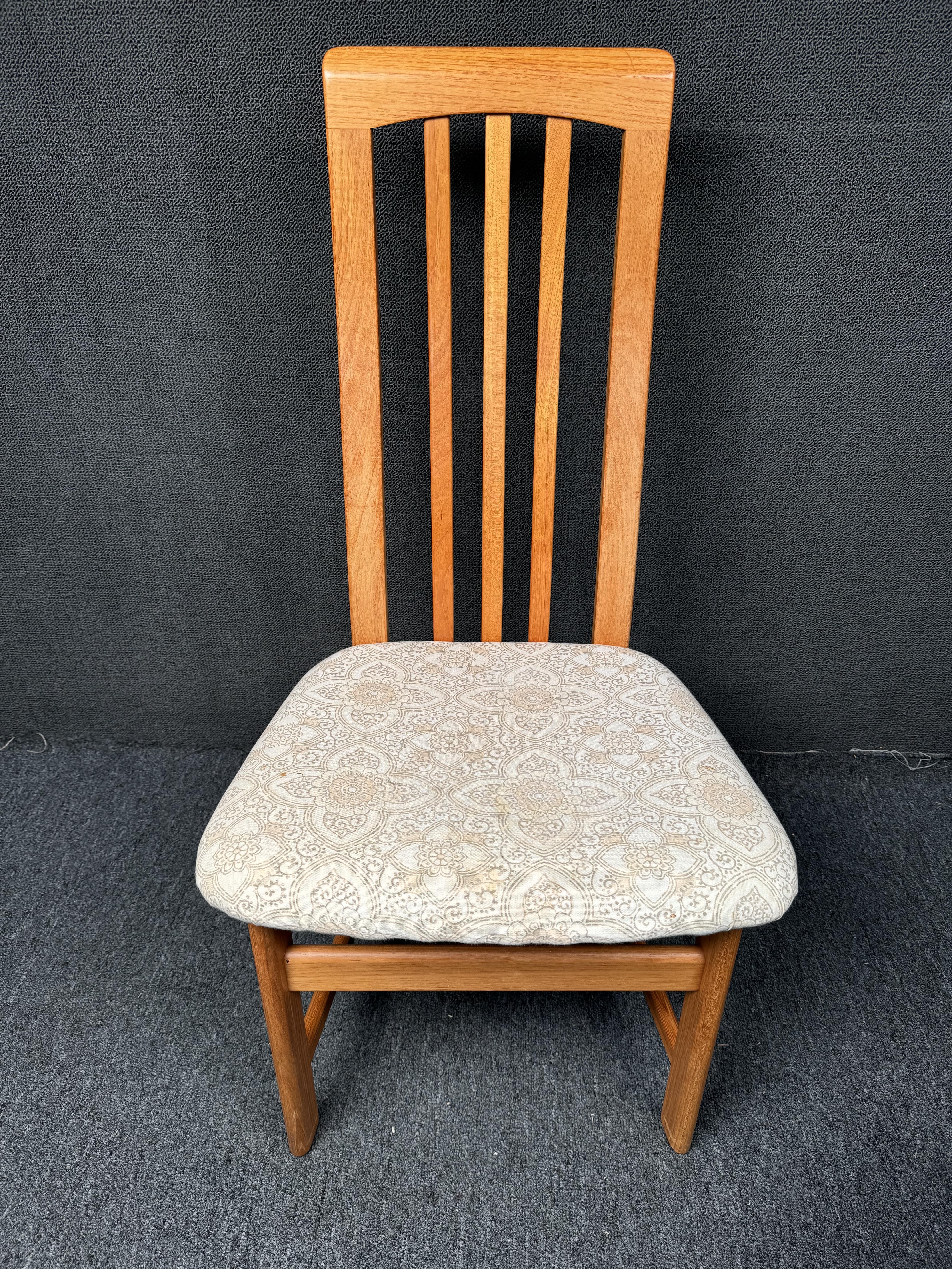 Vintage Teak Dining Chairs by Nordic Furniture For Sale 11