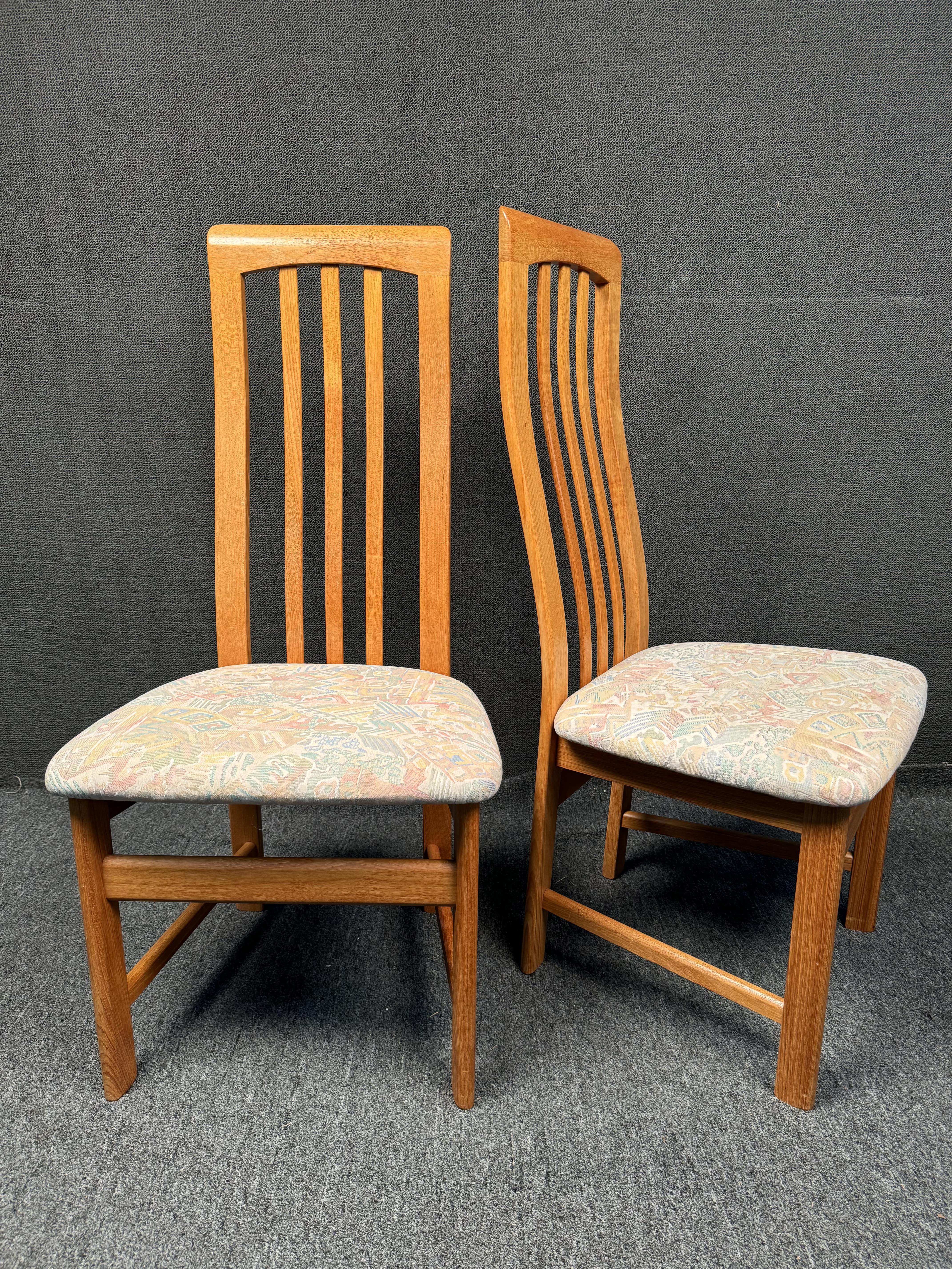 20th Century Vintage Teak Dining Chairs by Nordic Furniture For Sale
