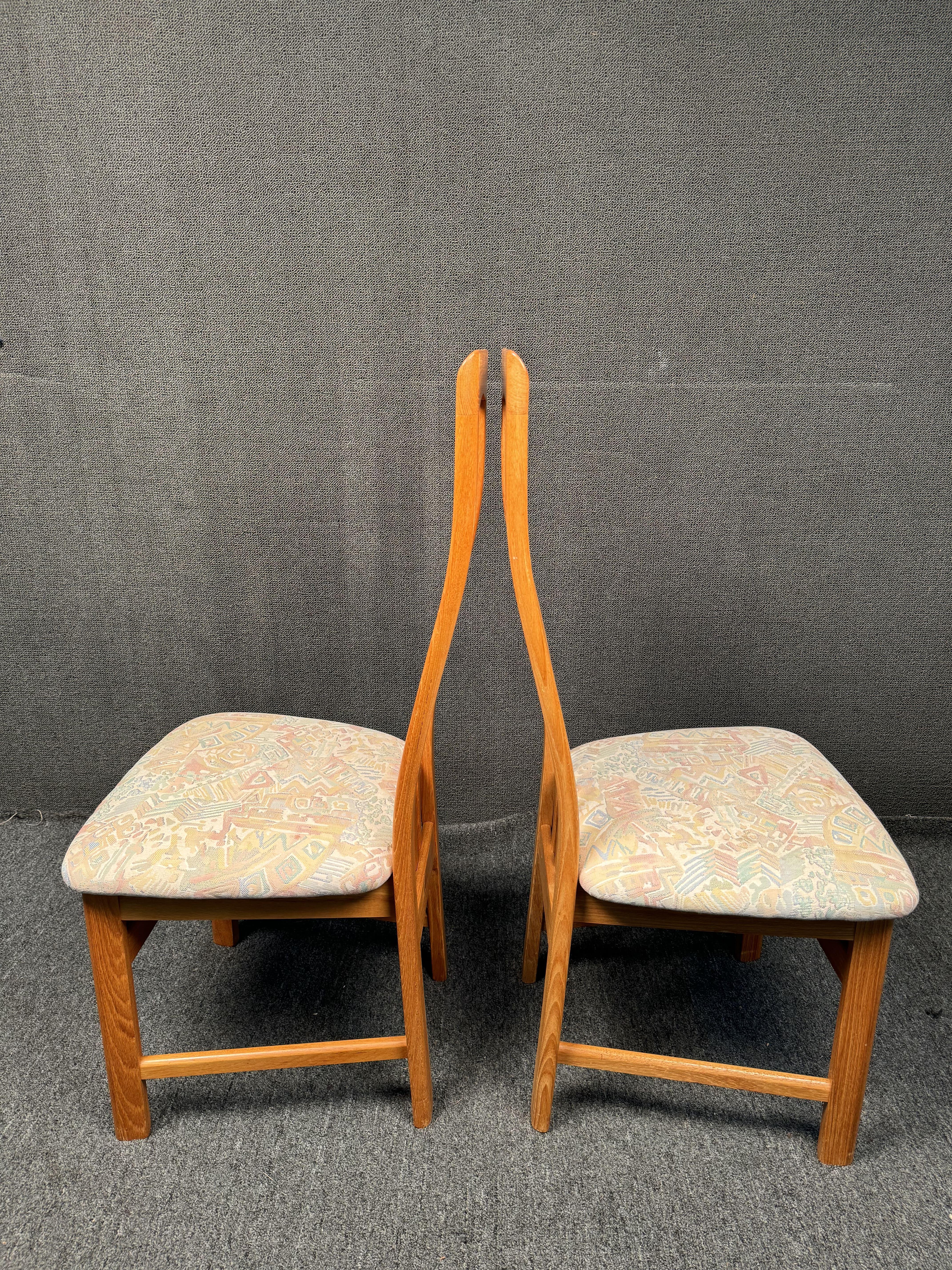 Vintage Teak Dining Chairs by Nordic Furniture For Sale 1