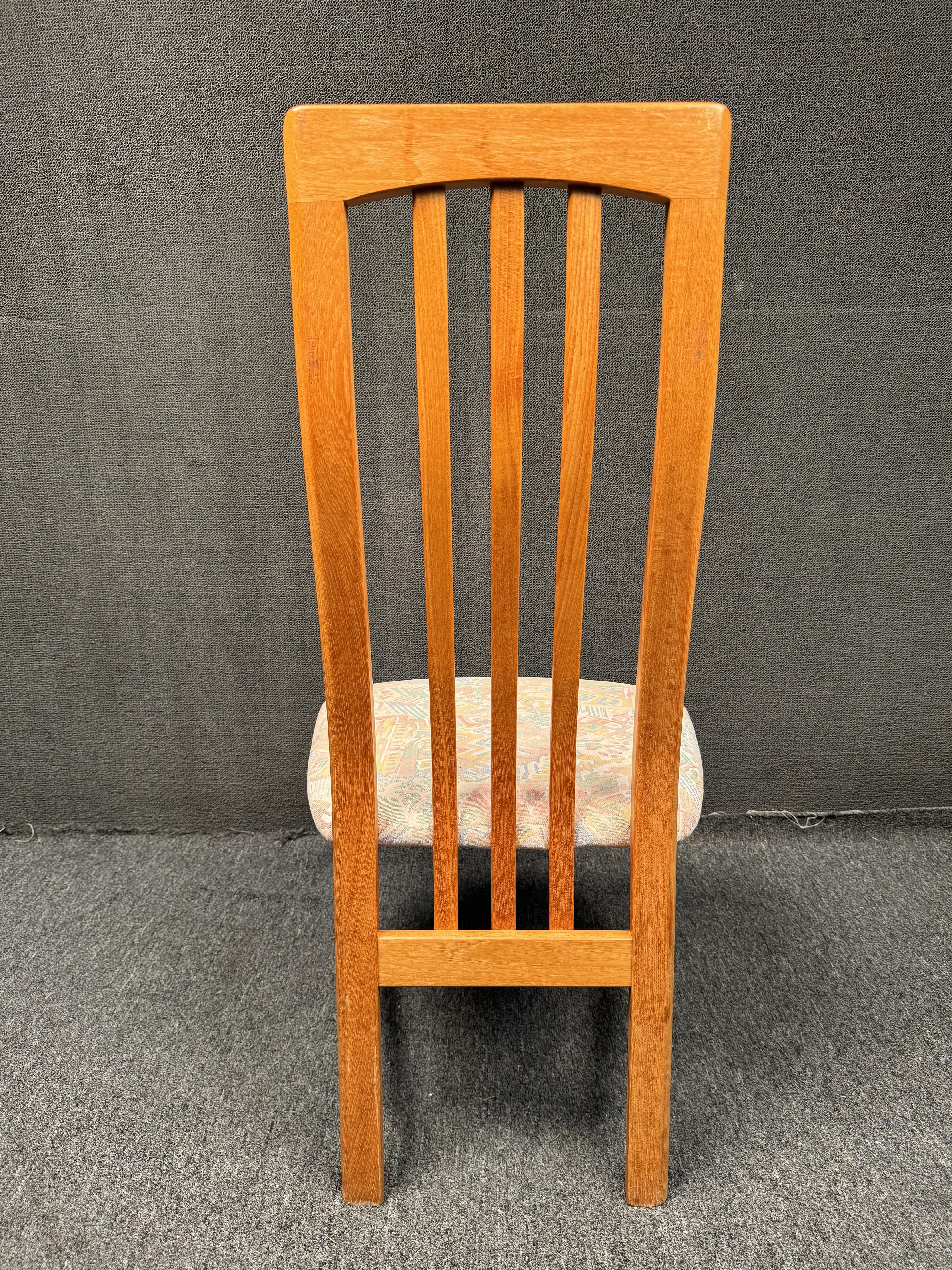 Vintage Teak Dining Chairs by Nordic Furniture For Sale 2