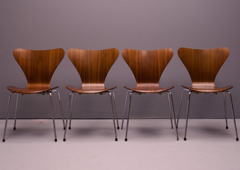 ダイニングチェア FRITZ HANSEN SEVEN CHAIR TEAK VINTAGE Vintage Teak Dining Chairs Fritz Hansen Series 7 Ant Chairs