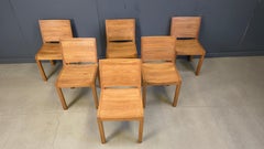 Vintage teak dining chairs, set of 6 - 1980s