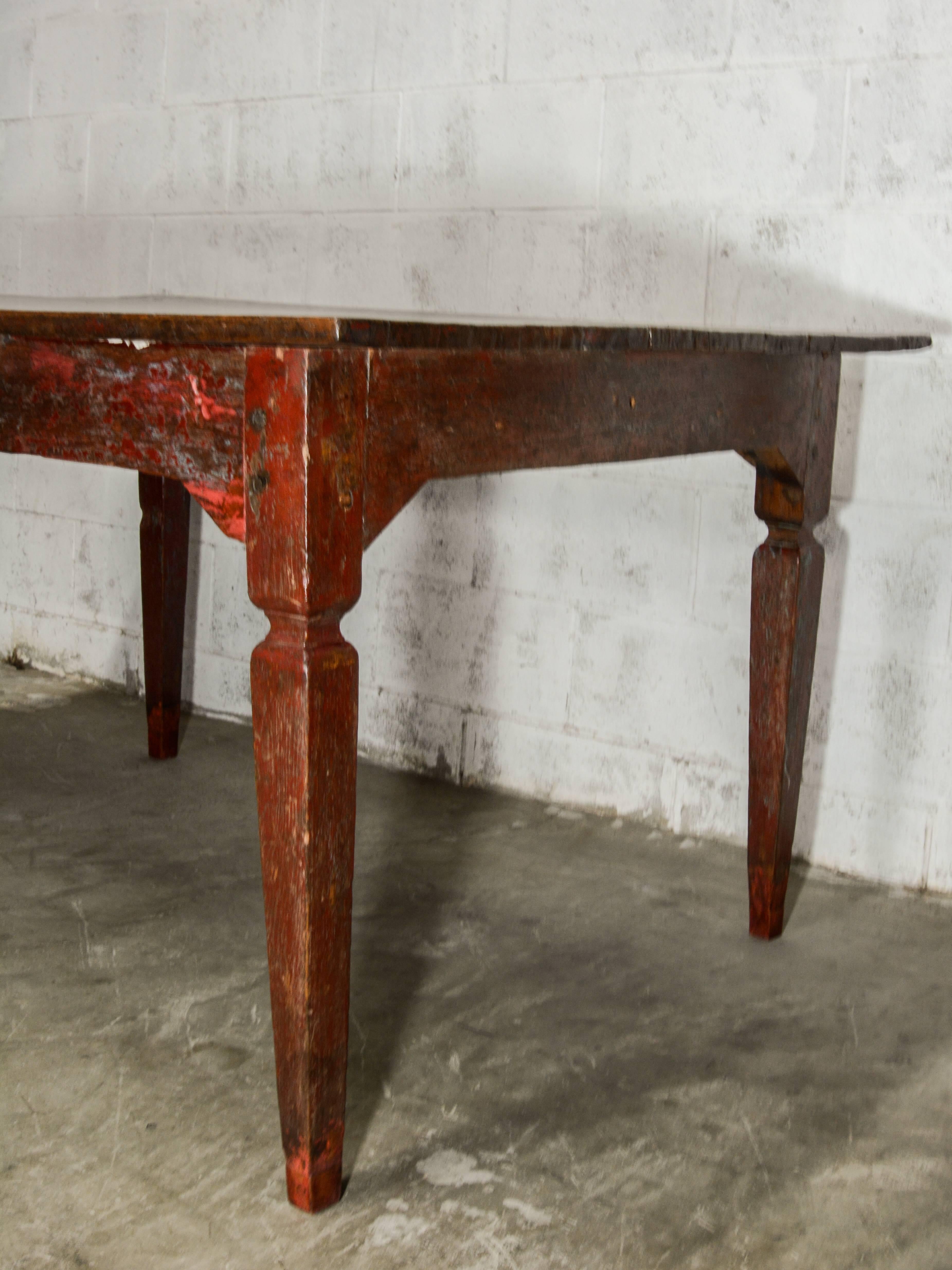 Vintage Teak Dining or Kitchen Table, Java, Early to Mid-20th Century 3