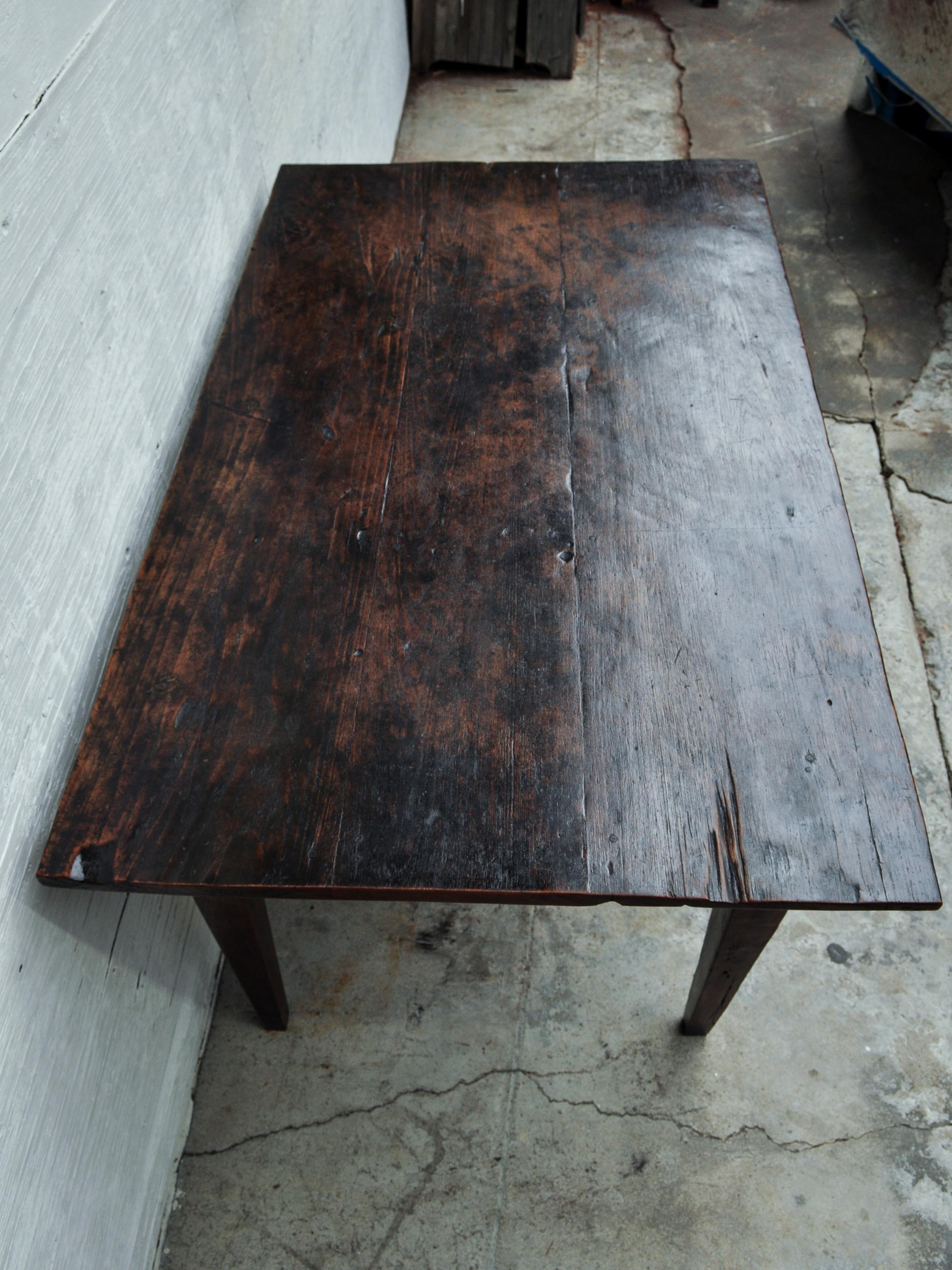 Vintage Teak Dining or Kitchen Table, Java, Early to Mid-20th Century 5