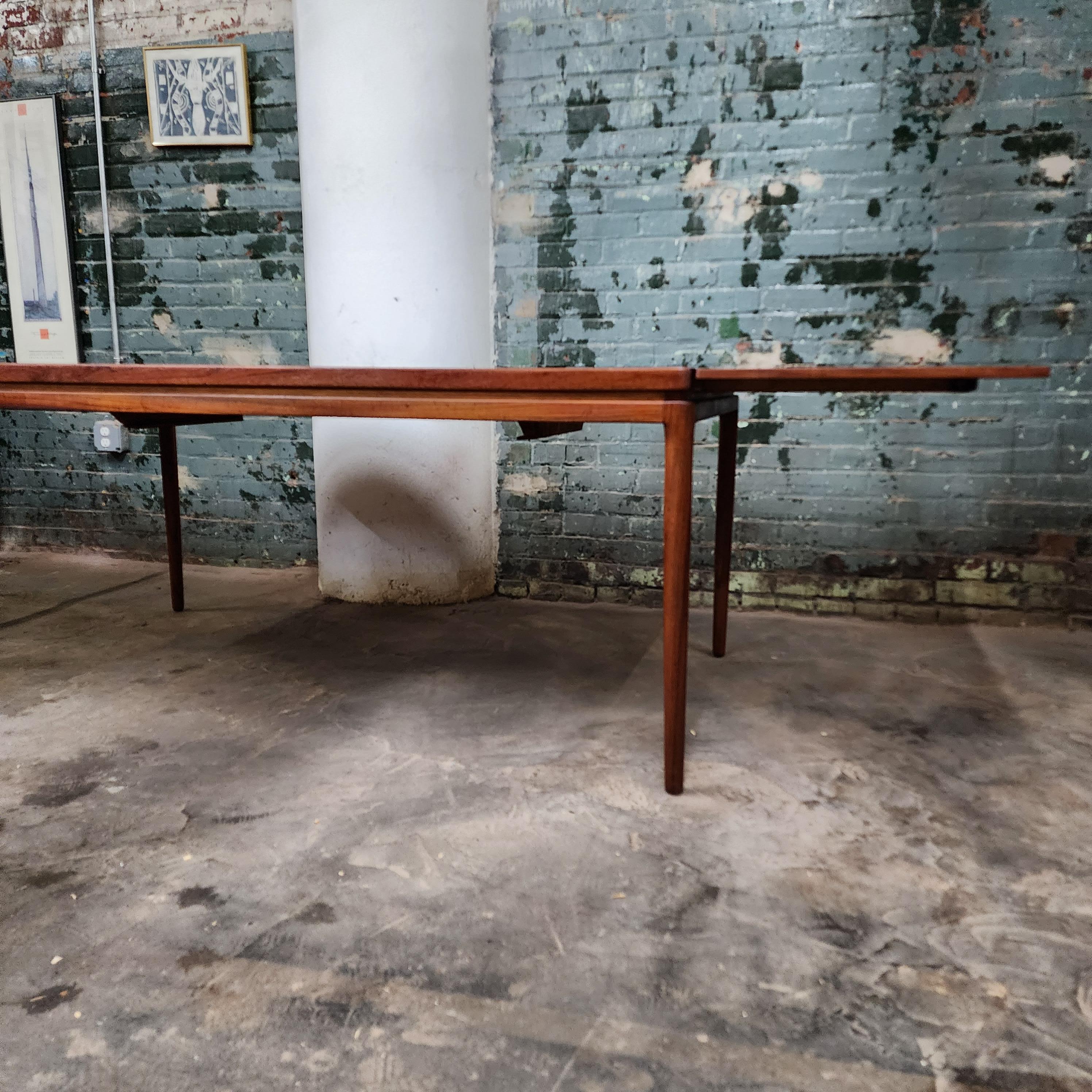 Danish Vintage Teak Dining Table by Johannes Andersen for Christian Linneberg